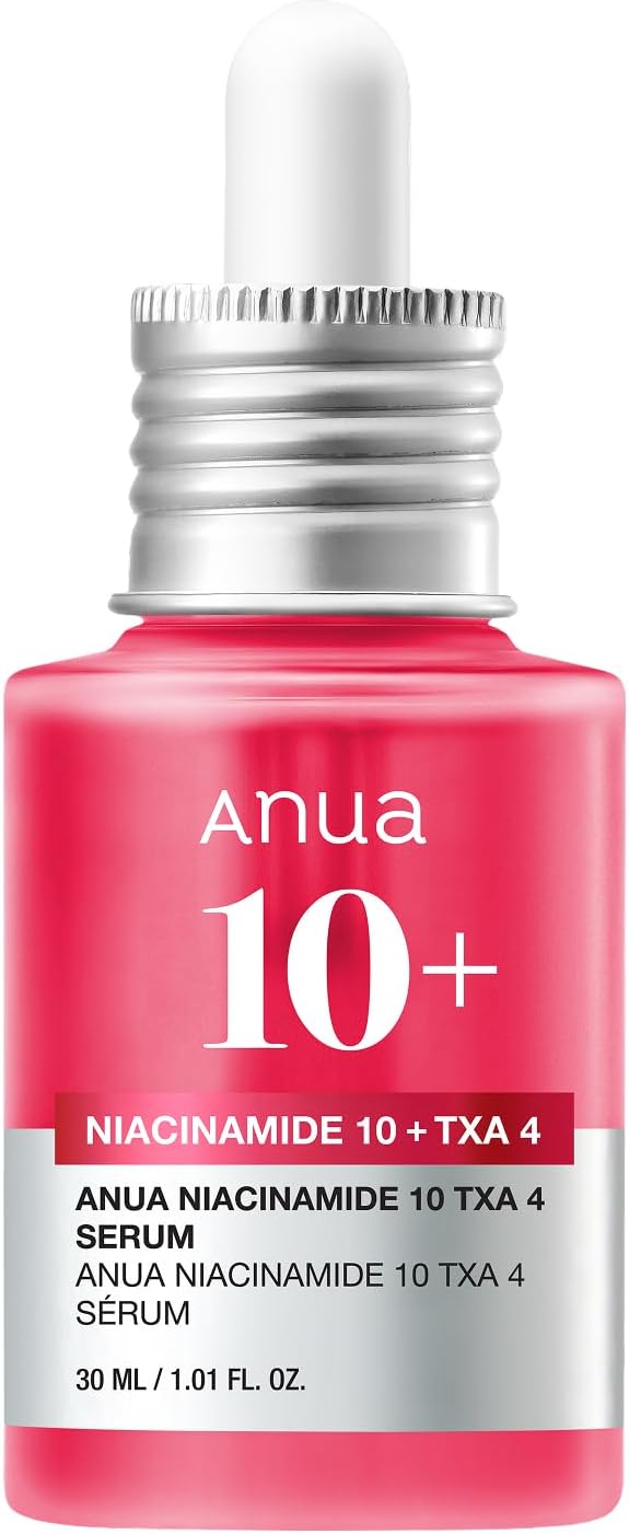 Anua Niacinamide 10 + TXA 4 Serum, Korean Skincare, 1.01 fl.oz | Dark Spot Care, Hyaluronic Acid, Tranexamic Acid, Lightweight & Hydrating All-in-One Daily Facial Serum for Glass Skin