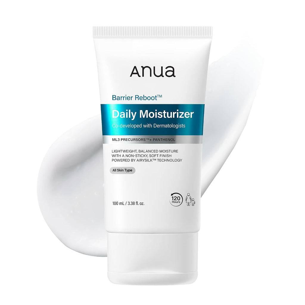 ANUA Barrier Reboot Daily Moisturizer, 3.38 fl oz | Ceramide Barrier Care Face Cream with Panthenol, Lightweight Hydration, Dermatologist Tested Korean Skincare