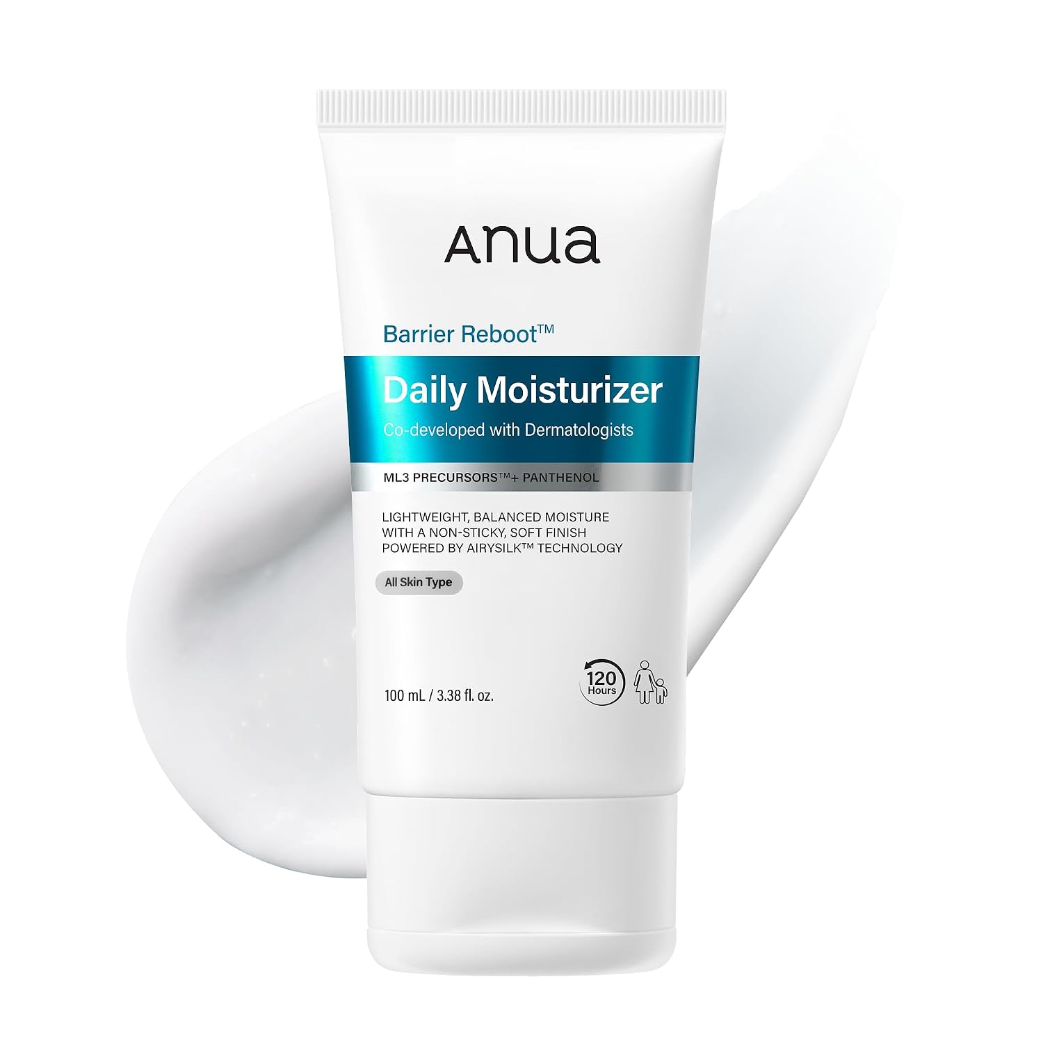 ANUA Barrier Reboot Daily Moisturizer, 3.38 fl oz | Ceramide Barrier Care Face Cream with Panthenol, Lightweight Hydration, Dermatologist Tested Korean Skincare