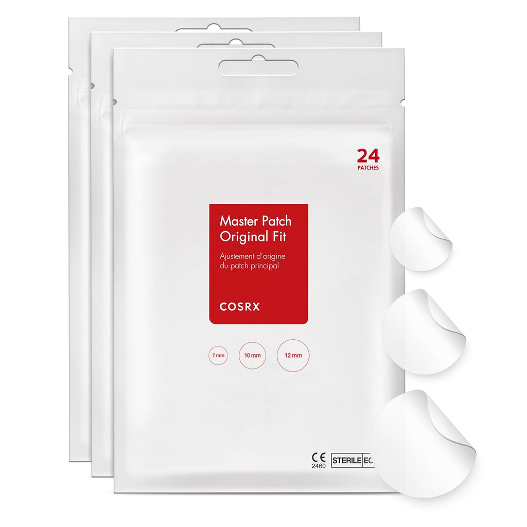 COSRX Acne Pimple Patches Absorbing Hydrocolloid Spot, 3 Size (72 Count) | Pimple Stickers for Blemishes and Zits Cover, Absorbs Zits & Blemish, Spot Stickers for Face and Body, Korean Skin Care