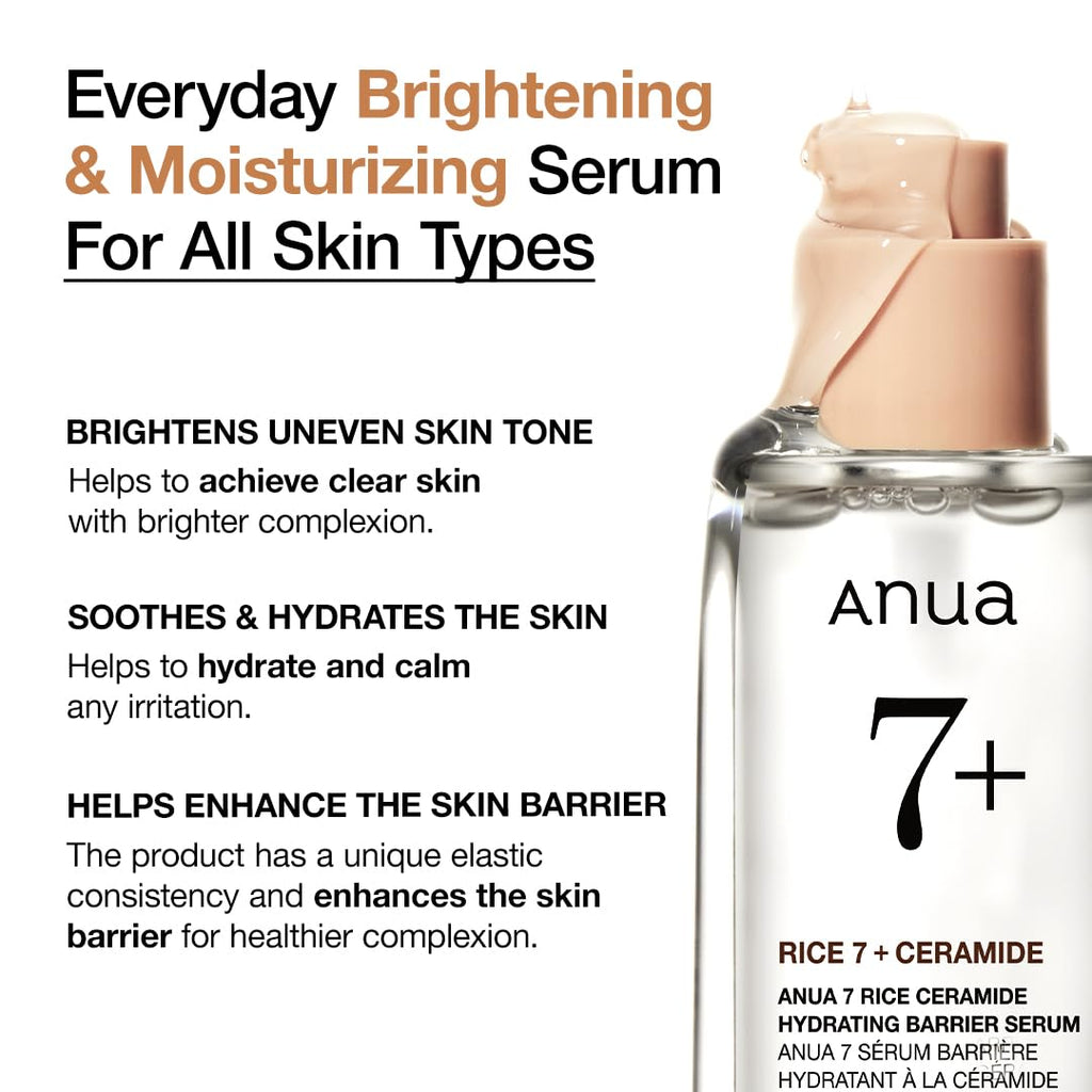 Anua Rice Ceramide 7 Hydrating Barrier Serum, 1.69 fl oz