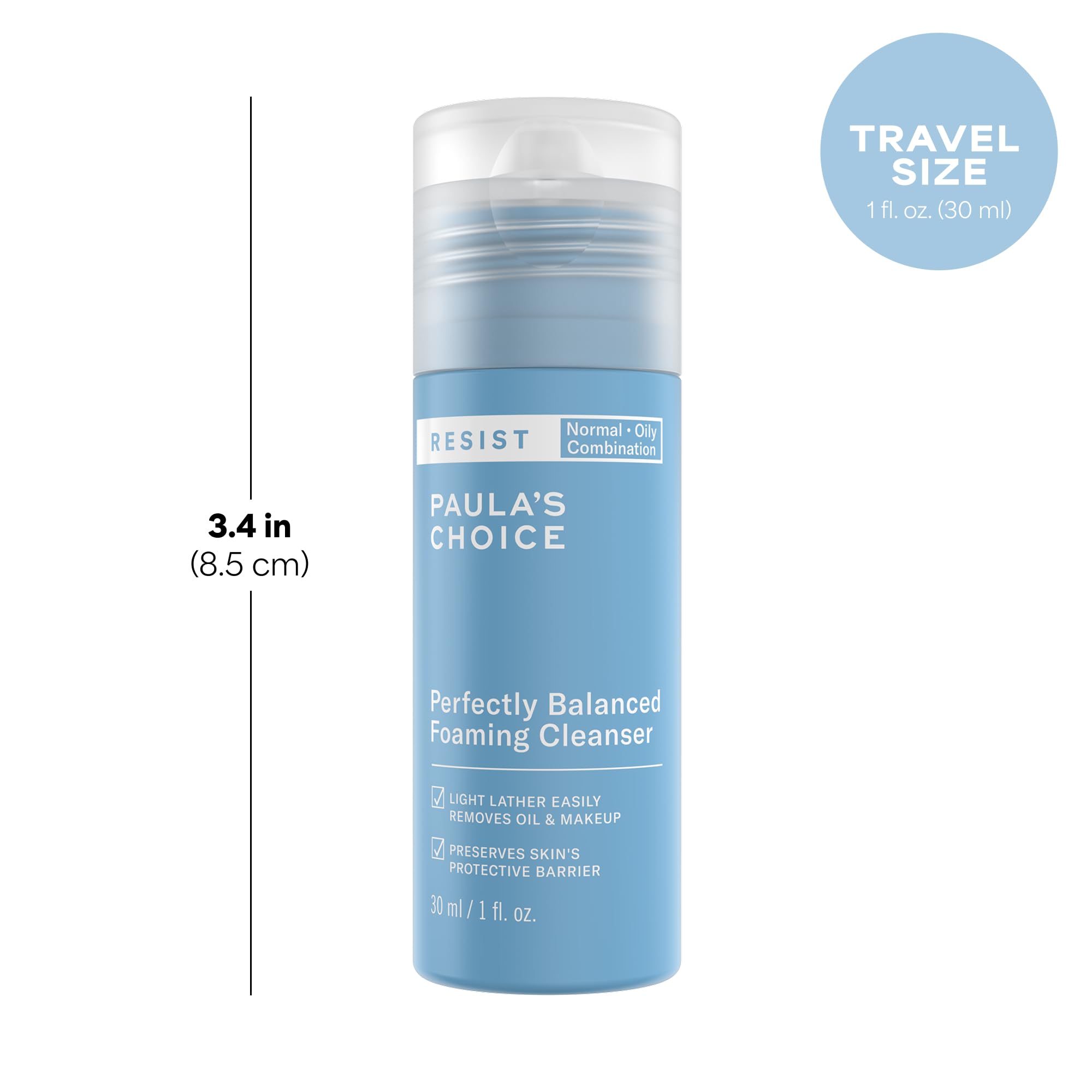 Paula's Choice RESIST Perfectly Balanced Foaming Facial Cleanser | Anti-Aging Face Wash with Hyaluronic Acid & Aloe for Large Pores & Oily Skin, Fragrance-Free