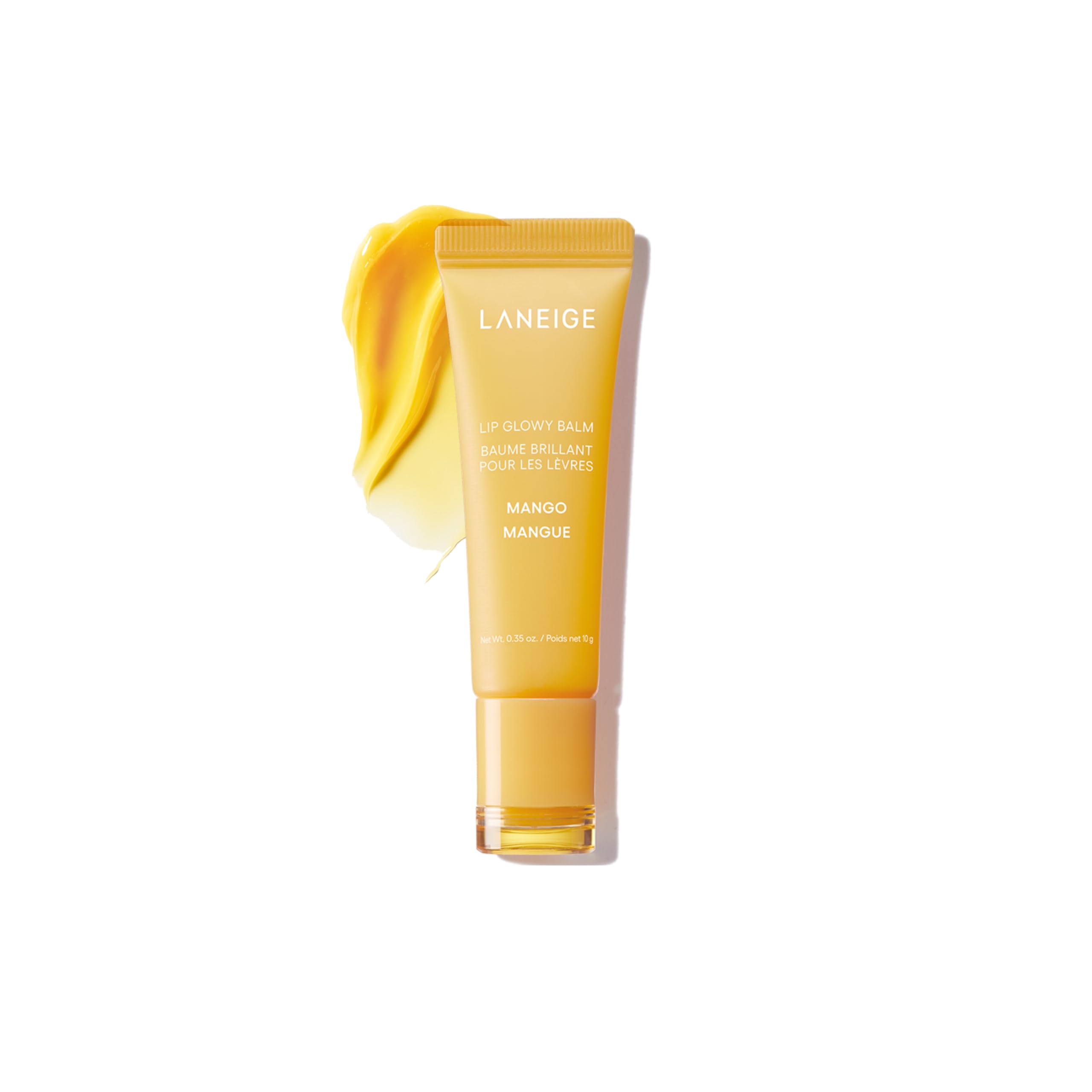 LANEIGE Lip Glowy Balm: Sheer Tinted Lip Treatment Balm Tube with Shea & Murumuru Butters for Hydrating, Moisturizing, Glossy, Non-Sticky Shine, Berry | Korean Skin Care, Mango