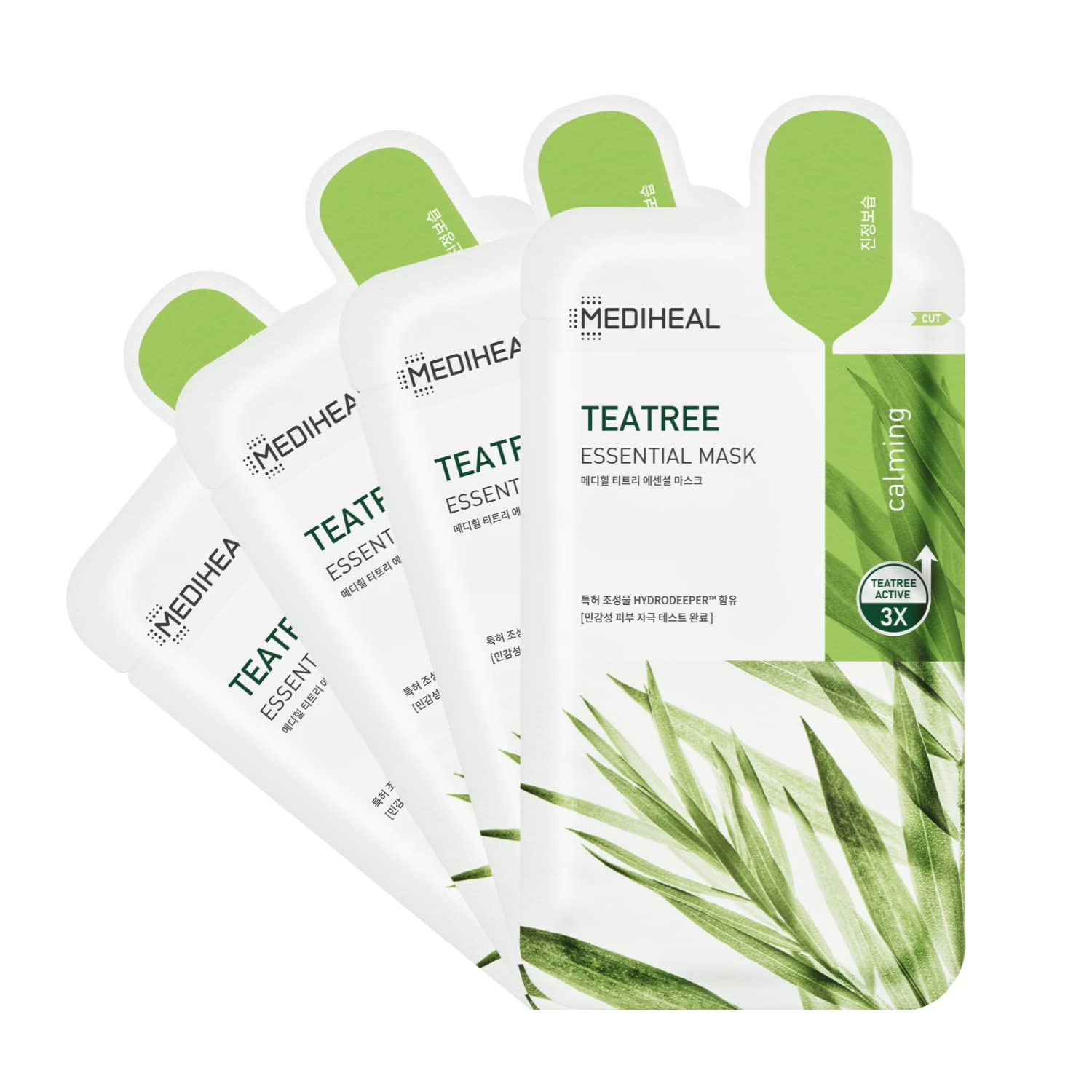 Mediheal Best Korean Hyaluronate Watermide Essential Face Mask - Hydrating and Moisturizing Sheet Masks With Hyalu Active 3x For All Skin Types (10 Count)