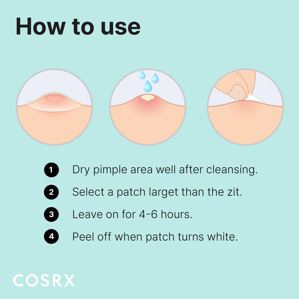 COSRX Acne Pimple Patches Absorbing Hydrocolloid Spot, 3 Size (72 Count) | Pimple Stickers for Blemishes and Zits Cover, Absorbs Zits & Blemish, Spot Stickers for Face and Body, Korean Skin Care