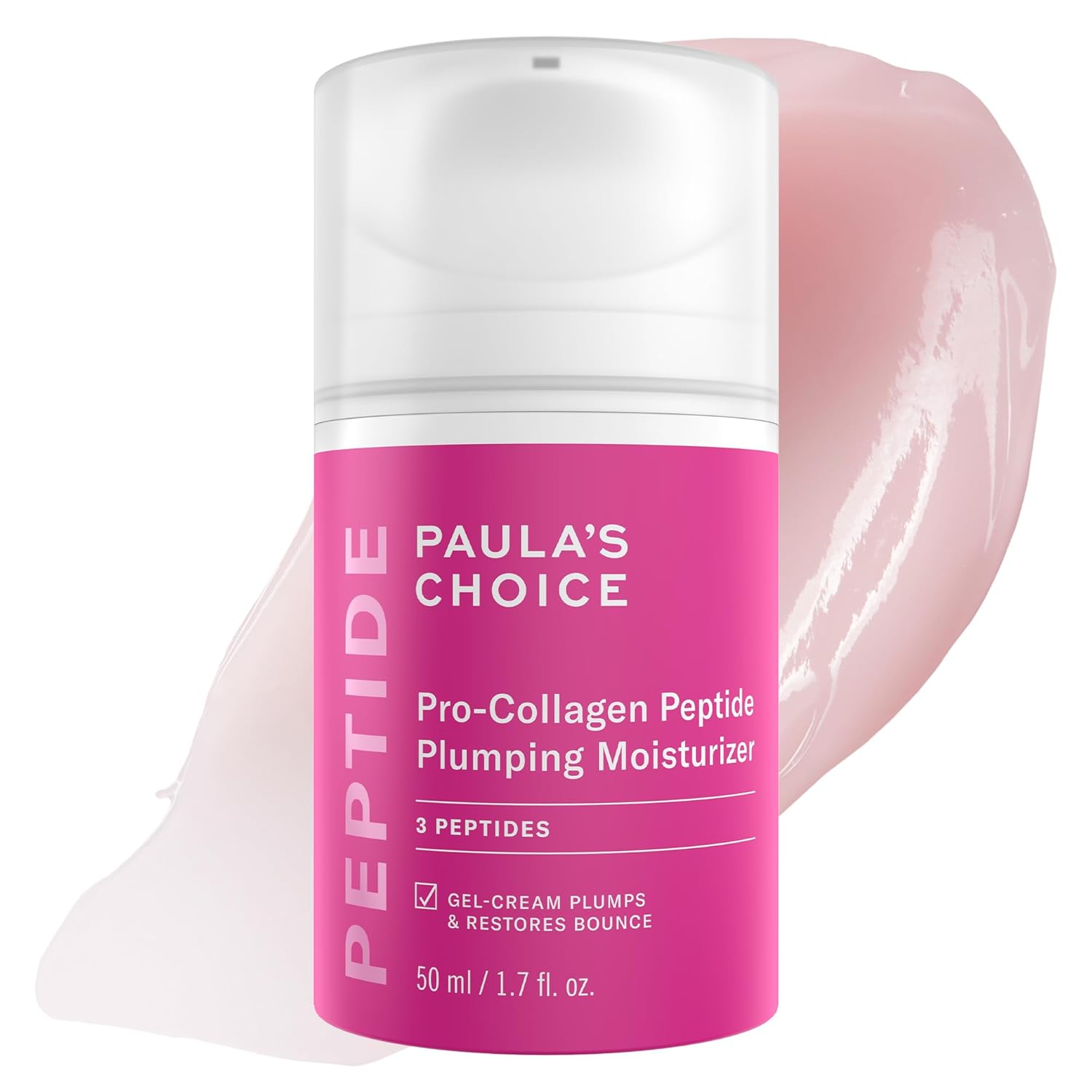Paula's Choice Pro-Collagen Peptide Plumping Face Moisturizer, 1.7 Fl Oz | Daily Gel Face Cream for Deep Lightweight Hydration, Wrinkles & Loss of Firmness, Fragrance-Free