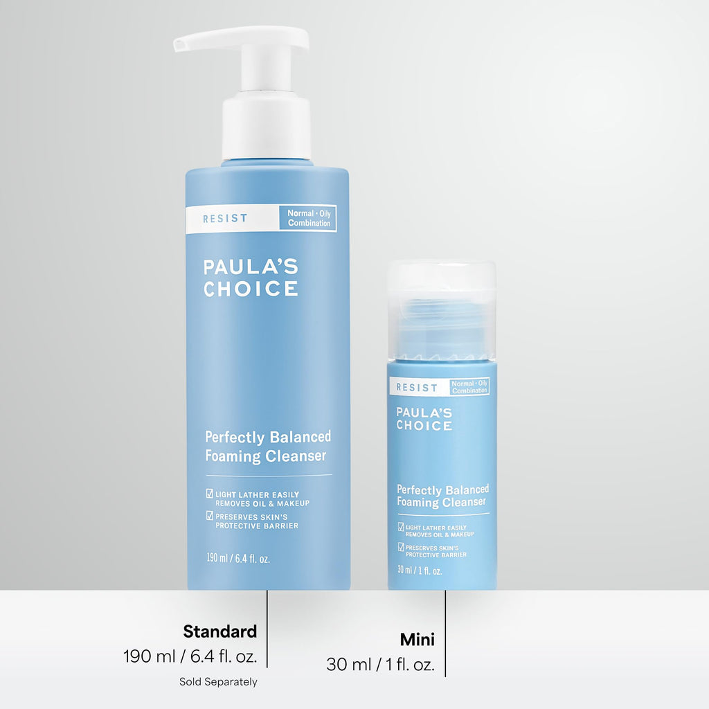 Paula's Choice RESIST Perfectly Balanced Foaming Facial Cleanser | Anti-Aging Face Wash with Hyaluronic Acid & Aloe for Large Pores & Oily Skin, Fragrance-Free