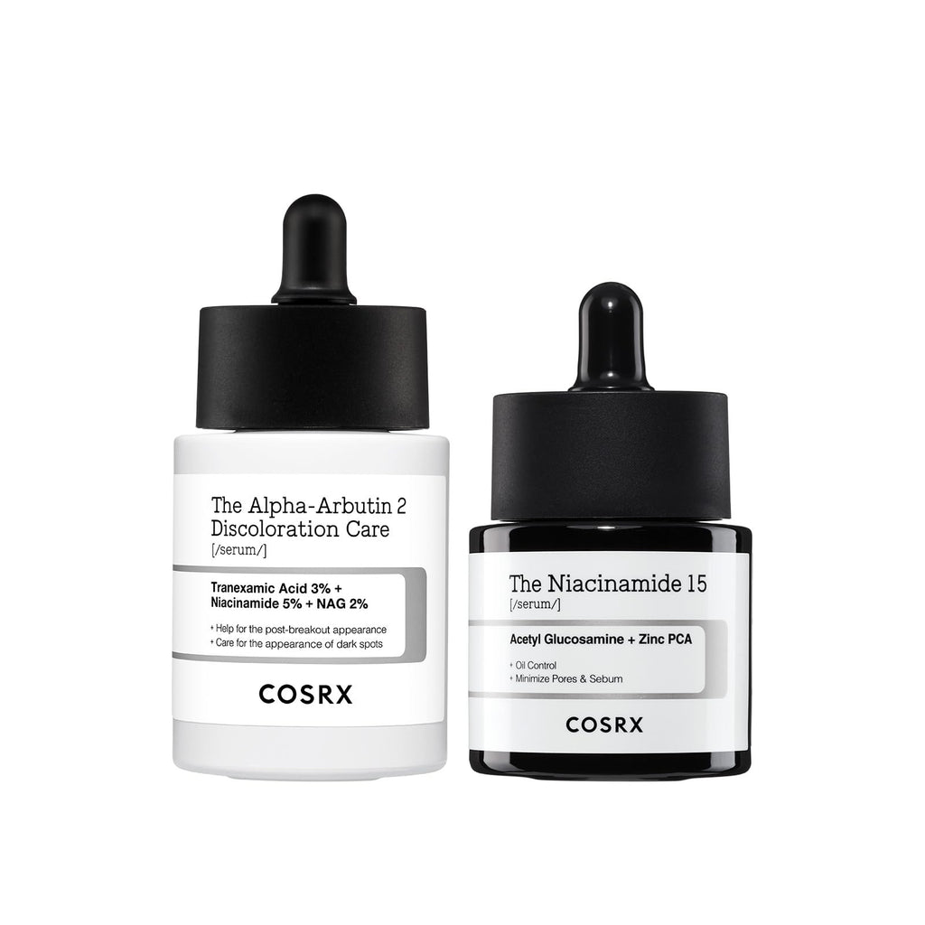 COSRX Serum Duo - 2% Alpha Arbutin Discoloration Care + 15% Niacinamide Face Serum