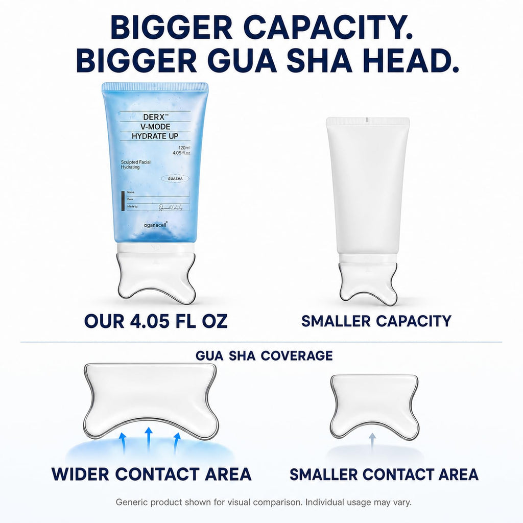 OGANA CELL PDRN Neck Cream For Lifting & Firming,Gua Sha Cream With Neck Massager For Contour Care Including Jawline & Neck, Extra Large Size For Long-Term Use With Korean Skincare 4.05 fl.oz