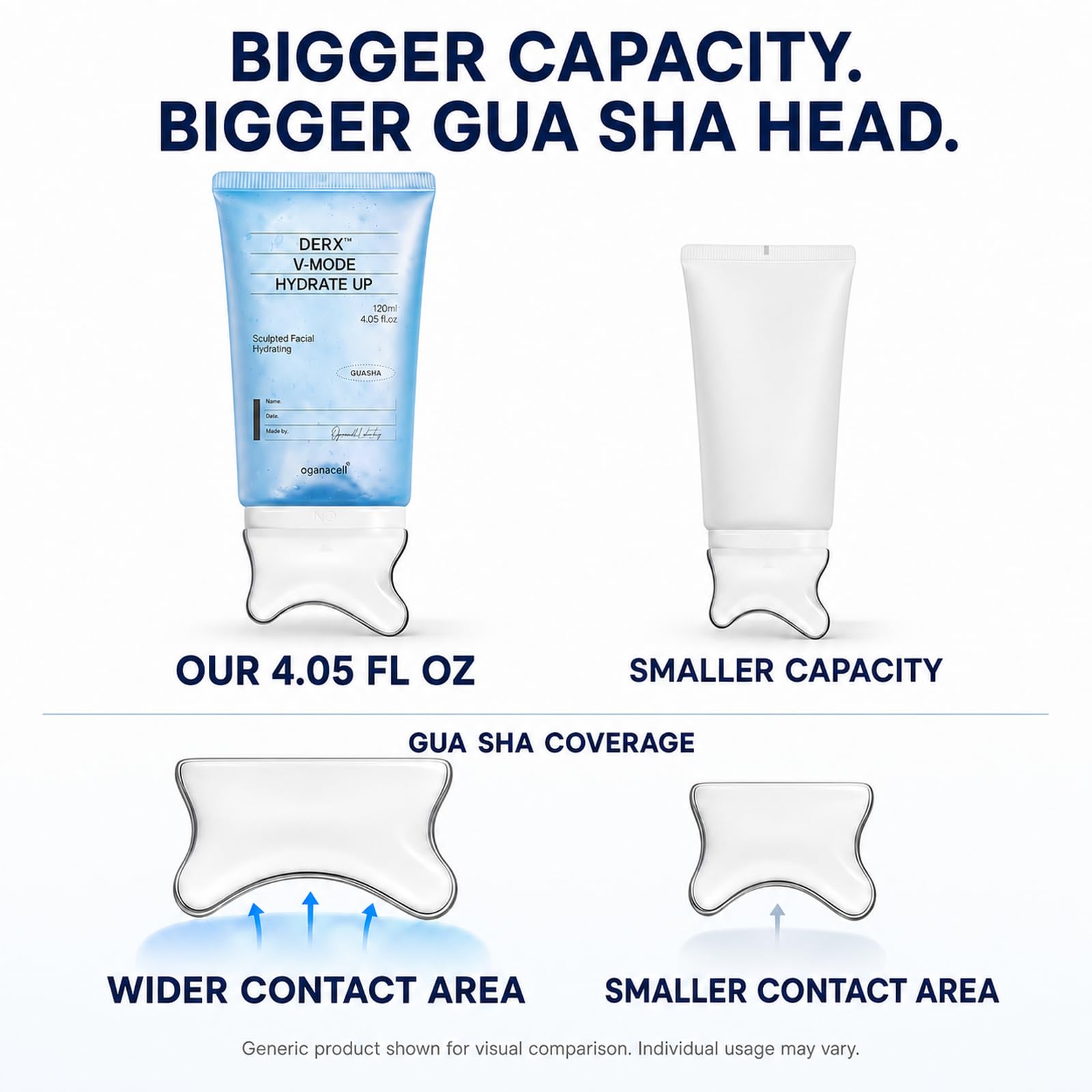 OGANA CELL PDRN Neck Cream For Lifting & Firming,Gua Sha Cream With Neck Massager For Contour Care Including Jawline & Neck, Extra Large Size For Long-Term Use With Korean Skincare 4.05 fl.oz