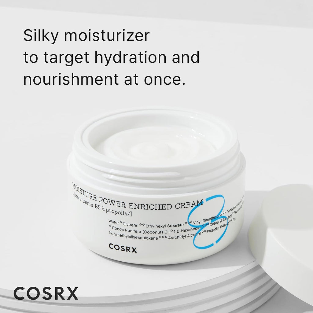 COSRX Hyaluronic Acid Moisturizer with Vitamin B5 & Panthenol, 1.69 fl.oz | Long Lasting Day, Night Hydration for Dry, Sensitive Skin, Propolis, Ceramide Barrier Care, Korean Skin Care