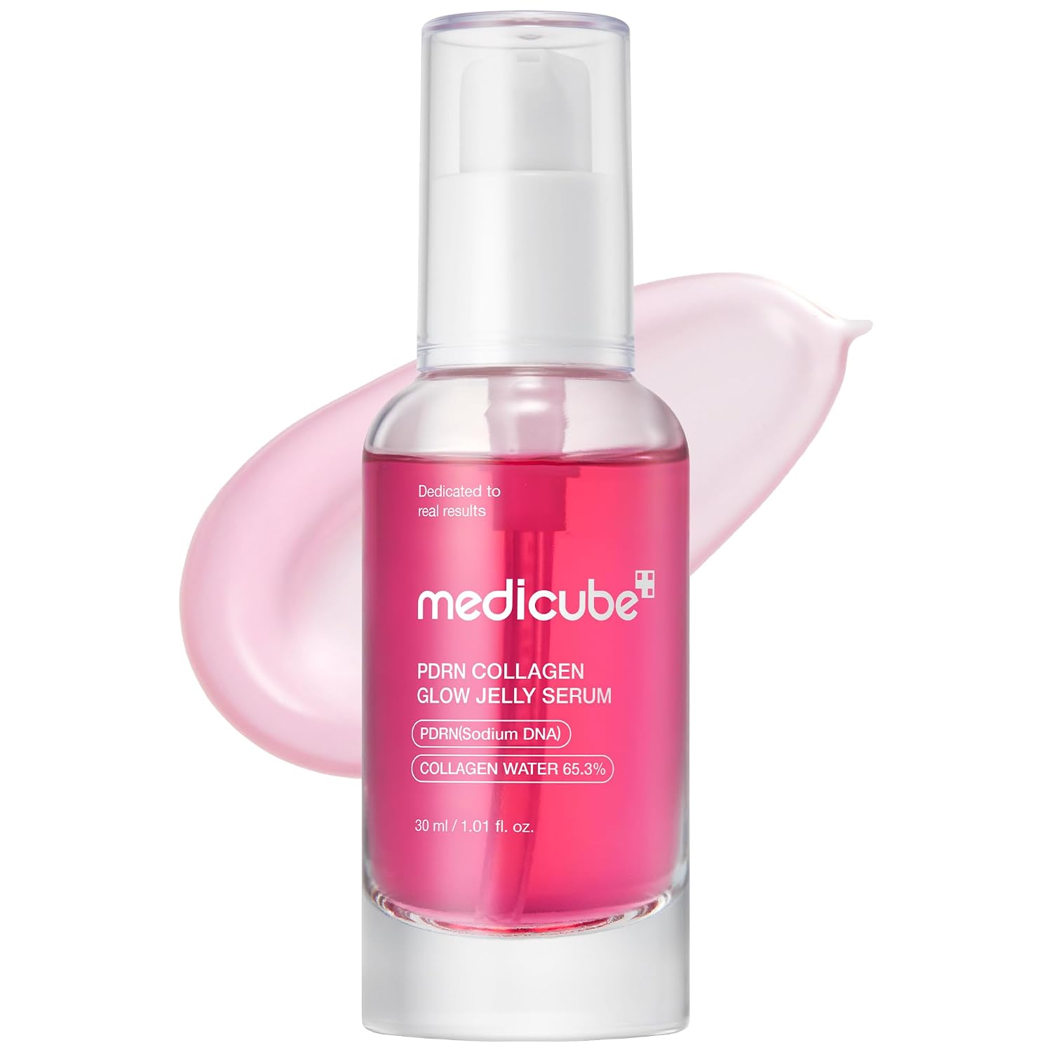 medicube PDRN Pink Collagen Glow Jelly Serum | Lightweight Water-Jelly For Plump & Supple Skin - Radiance & Elasticity Care, Korean Skin Care 1.01 fl.oz