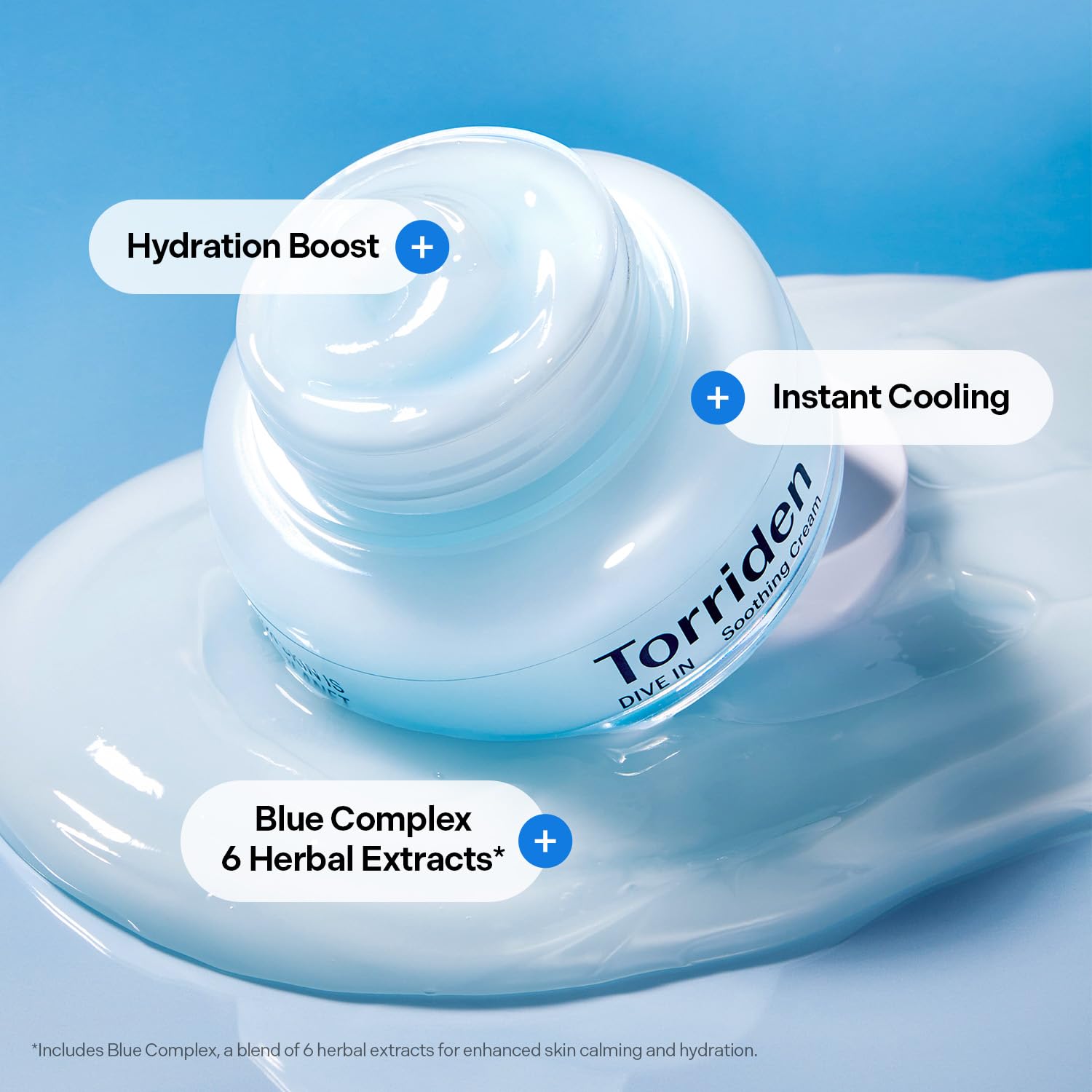 Torriden DIVE IN Hyaluronic Acid Soothing Cream 100ml (3.38 fl. oz) | Revitalizing Facial Moisturizer for Sensitive and Dry Skin | Hyaluronic Acid, Panthenol, Allantoin