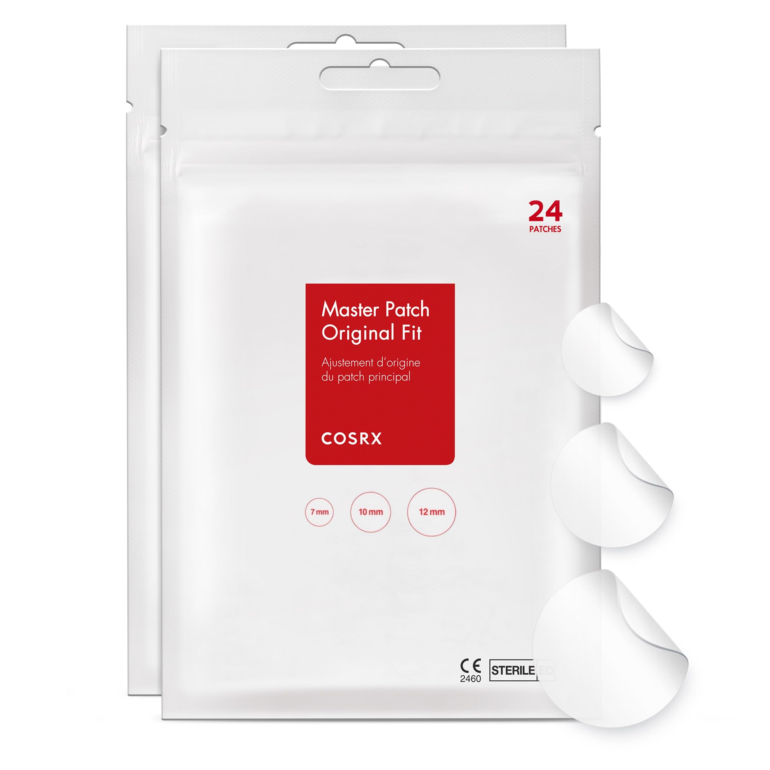 COSRX Acne Pimple Patches Absorbing Hydrocolloid Spot, 3 Size (72 Count) | Pimple Stickers for Blemishes and Zits Cover, Absorbs Zits & Blemish, Spot Stickers for Face and Body, Korean Skin Care