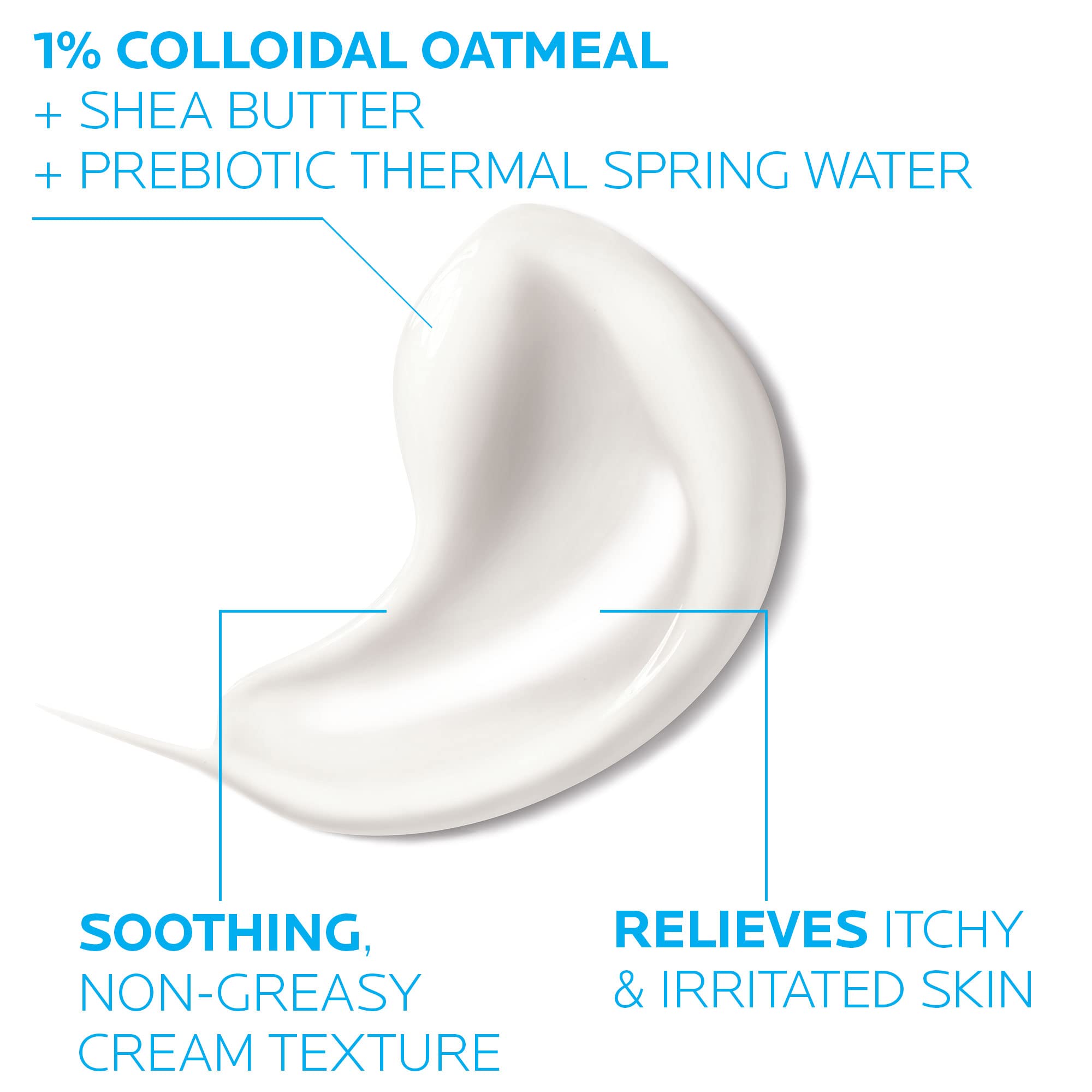 La Roche-Posay Lipikar Soothing Relief Eczema Cream,Face and Body Lotion For Eczema and Sensitive,Dry Skin,Moisturizer with Colloidal Oatmeal to Relieve Irritation,(Pack of 2)