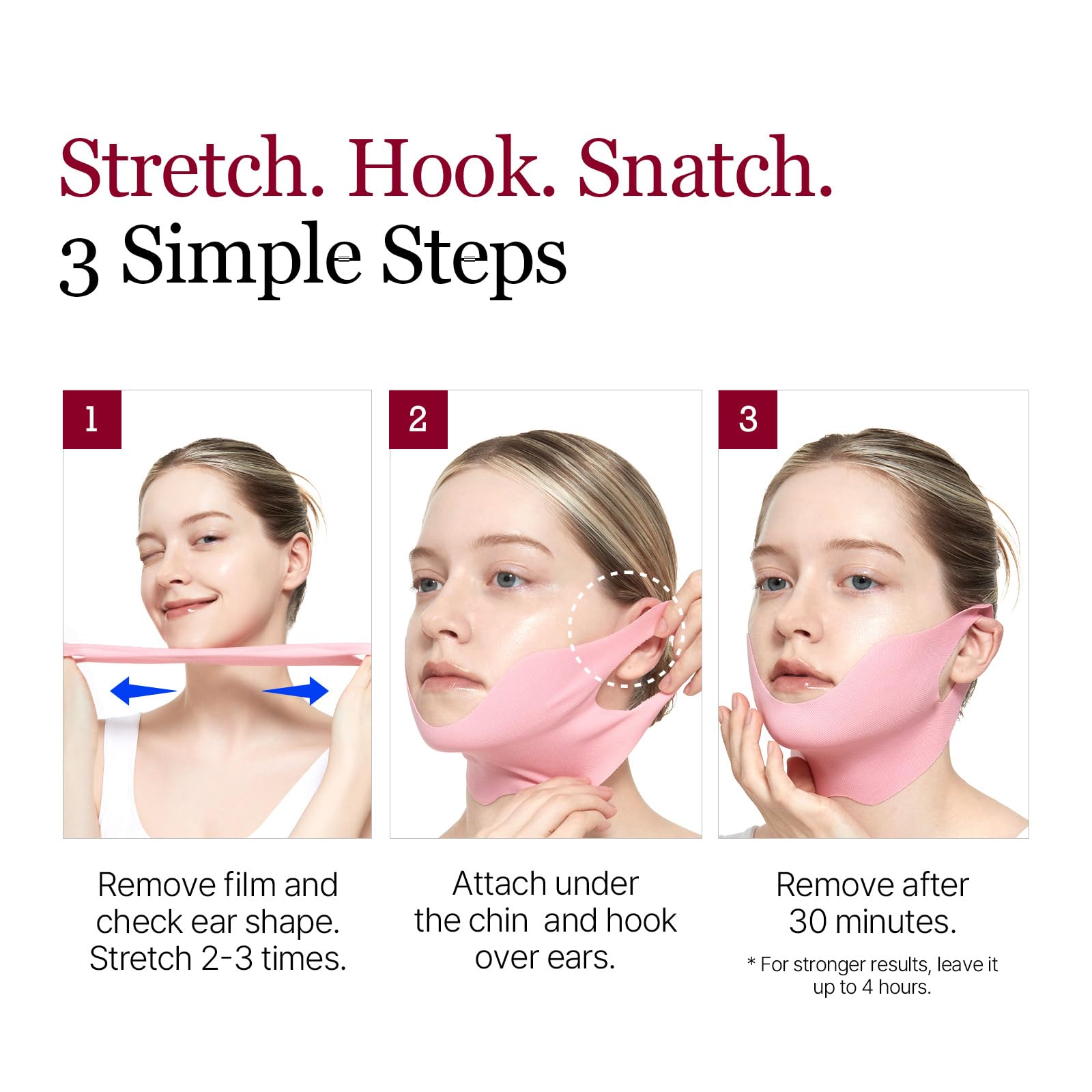 ROUND LAB Camellia Deep Collagen V Lifting Gel Mask 14ea | Double-chin Turkey Neck Instant Face Lifting Mask, Cooling and Depuffing Face Toning Belt, Firming Sagging Skin, Korean Skin Care, 10g/0.35oz