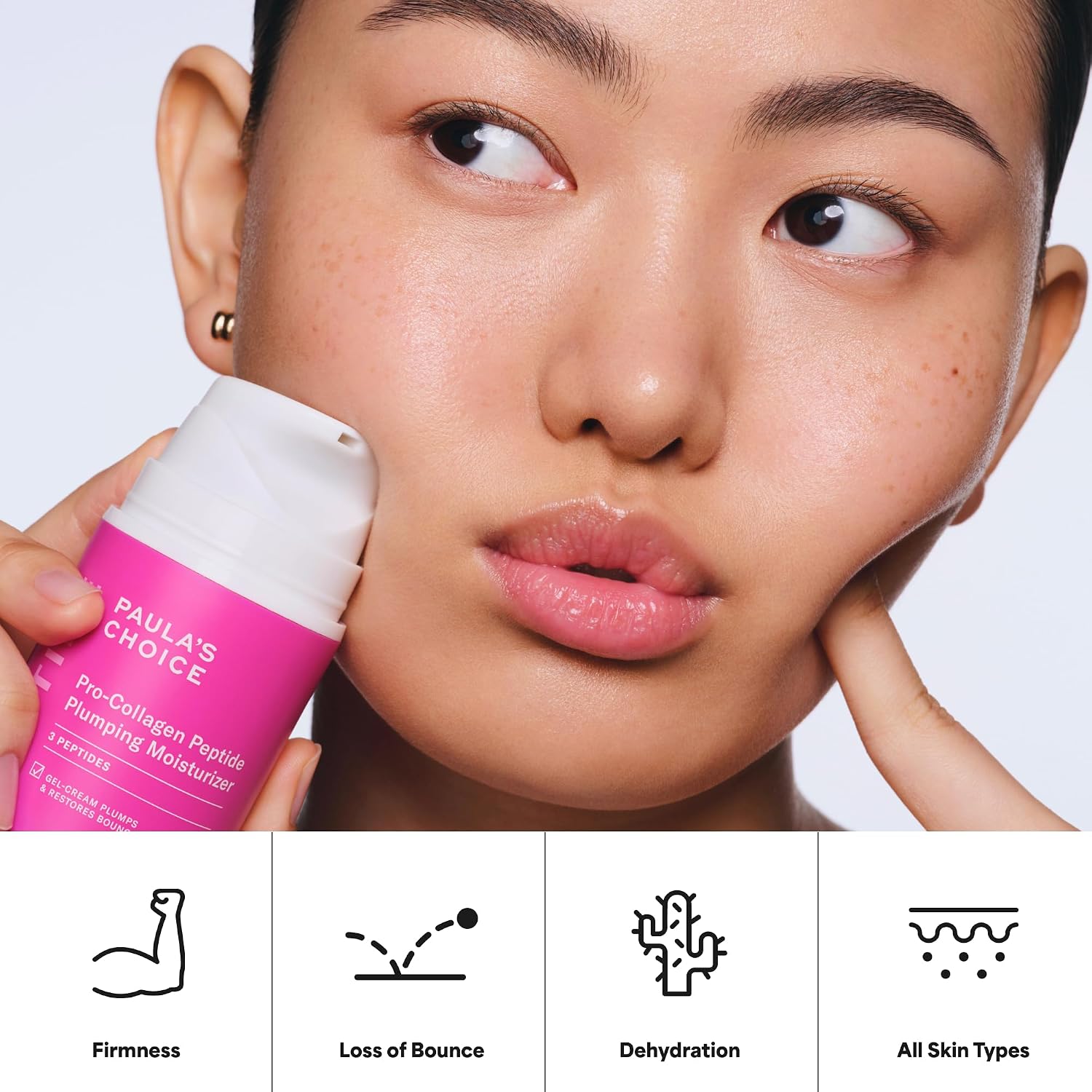 Paula's Choice Pro-Collagen Peptide Plumping Face Moisturizer, 1.7 Fl Oz | Daily Gel Face Cream for Deep Lightweight Hydration, Wrinkles & Loss of Firmness, Fragrance-Free