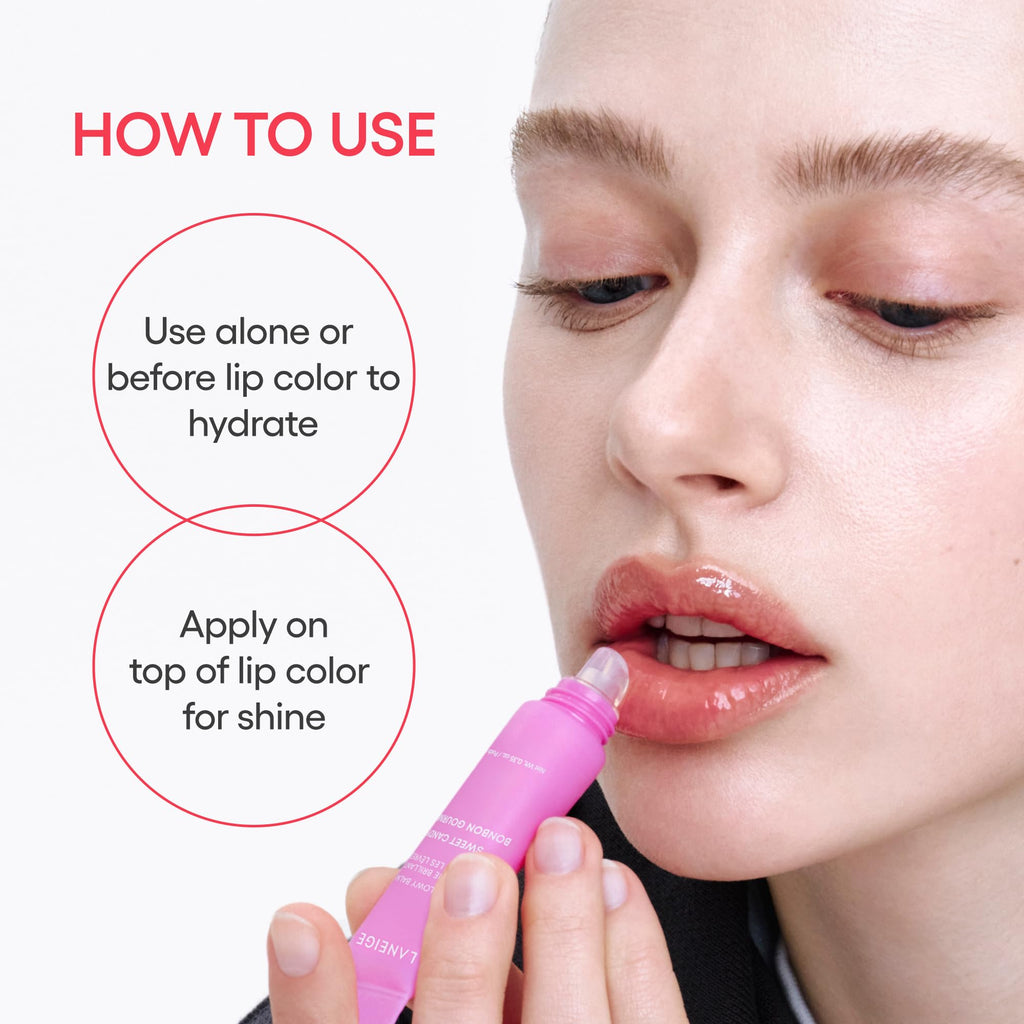 LANEIGE Lip Glowy Balm: Sheer Tinted Lip Treatment Balm Tube with Shea & Murumuru Butters for Hydrating, Moisturizing, Glossy, Non-Sticky Shine, Berry | Korean Skin Care, Mango