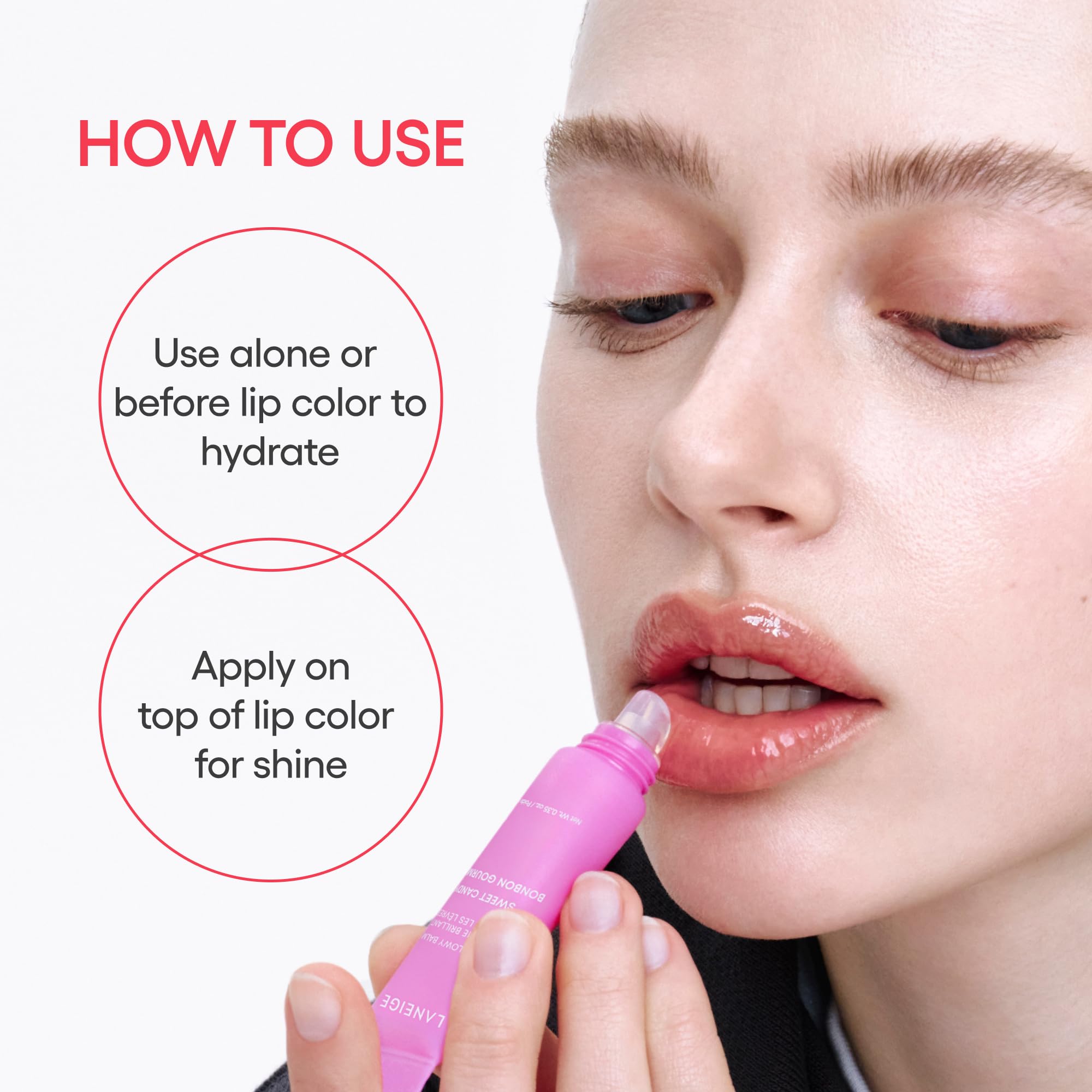 LANEIGE Lip Glowy Balm: Sheer Tinted Lip Treatment Balm Tube with Shea & Murumuru Butters for Hydrating, Moisturizing, Glossy, Non-Sticky Shine, Berry | Korean Skin Care, Mango