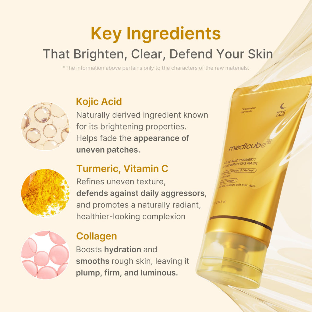 medicube Wrapping Mask Kojic Acid Turmeric- Overnight Peel Off Facial Mask