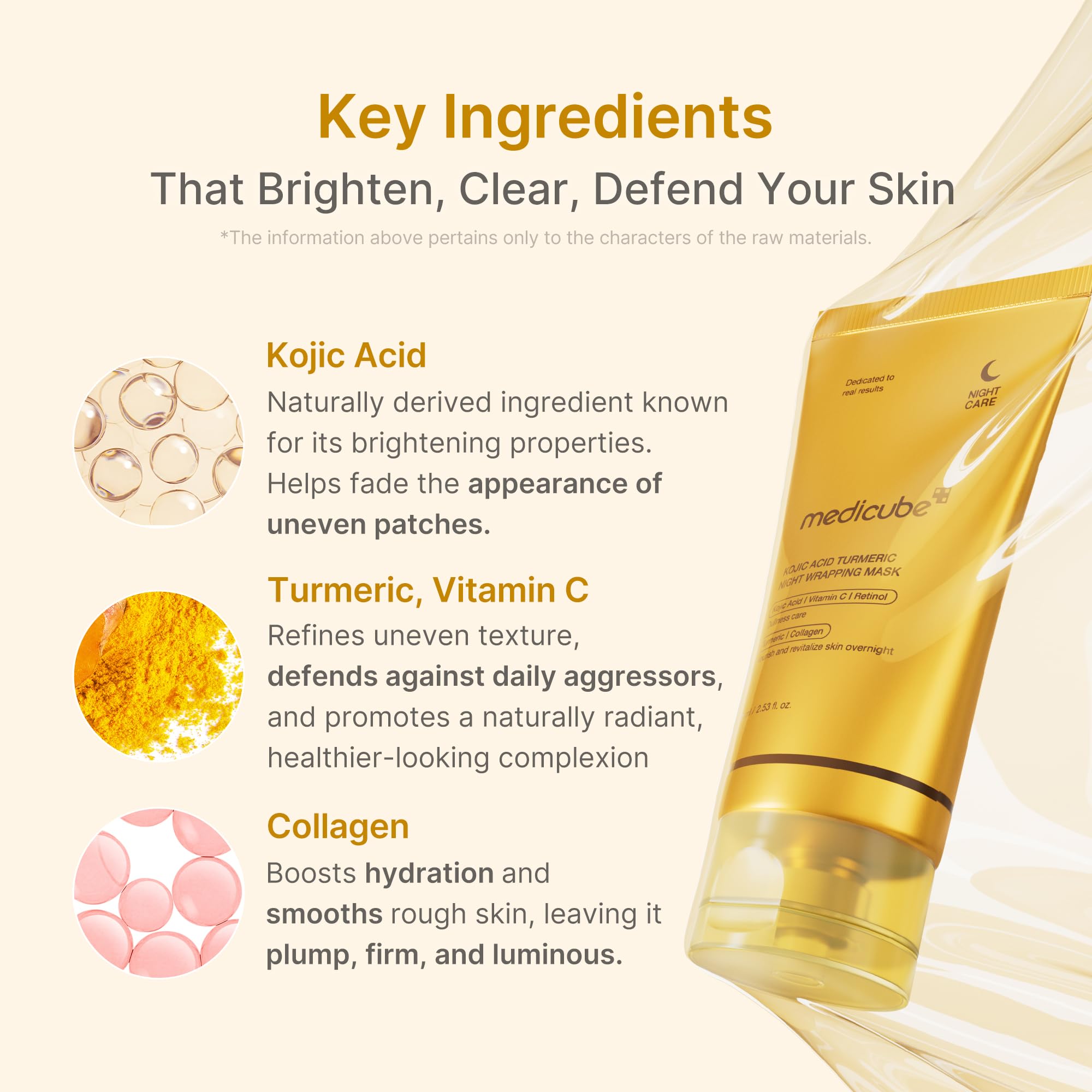 medicube Wrapping Mask Kojic Acid Turmeric- Overnight Peel Off Facial Mask