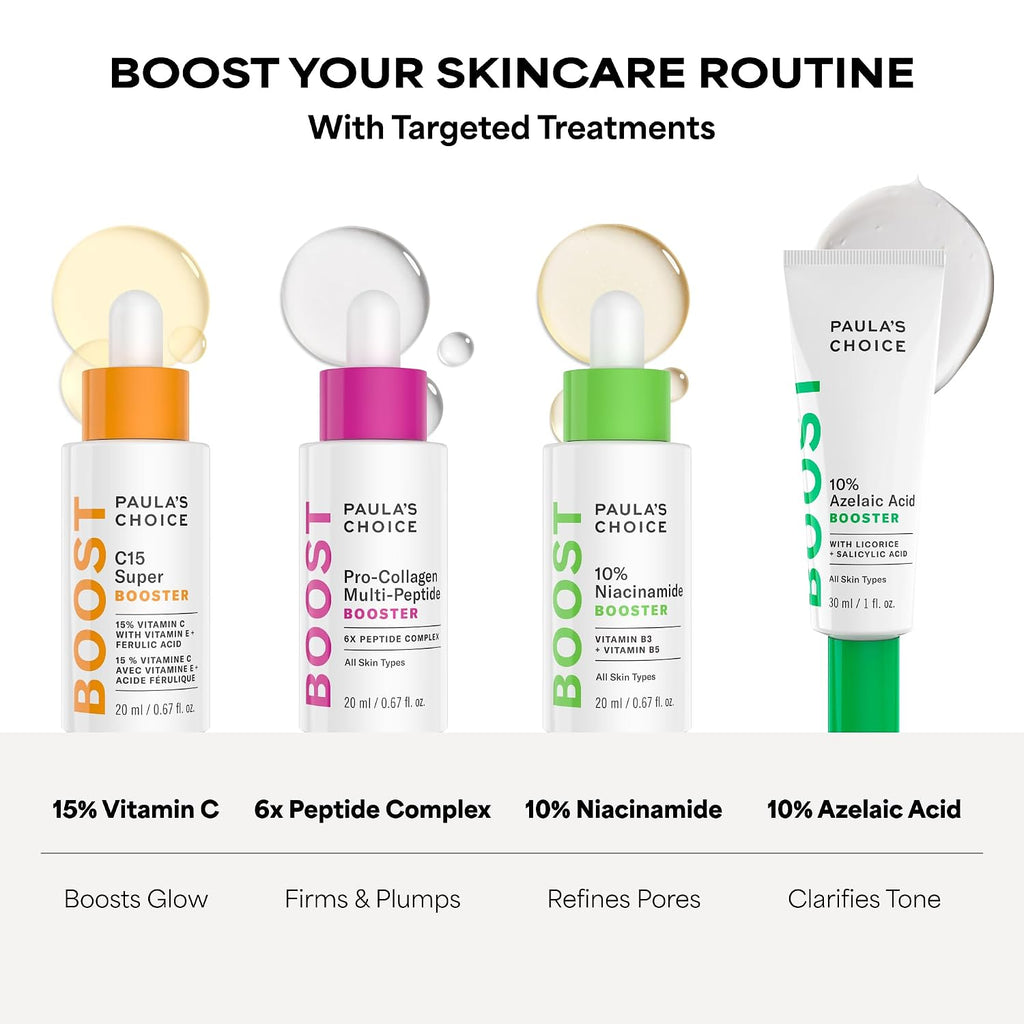 Paula's Choice BOOST 10% Azelaic Acid Booster Cream Gel, 1 Fl Oz | Oil-Free Serum Fades Discoloration & Post-Blemish Marks with Licorice Extract & Salicylic Acid, Fragrance-Free