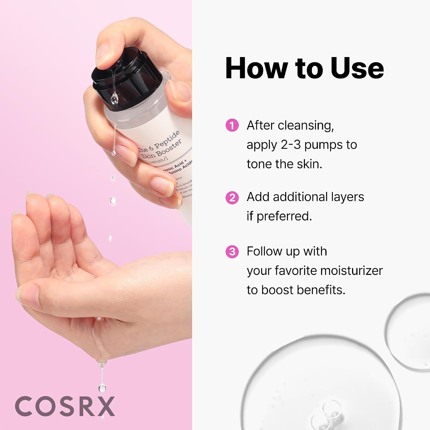 COSRX 6X Peptide Collagen Skin Booster Toner Serum for Dull Skin, 5.07 oz | Preps Skin with Copper Peptides, GHK-Cu for Uneven Skin Texture, Skin Renewal Boosting Facial Essence, Korean Skin Care