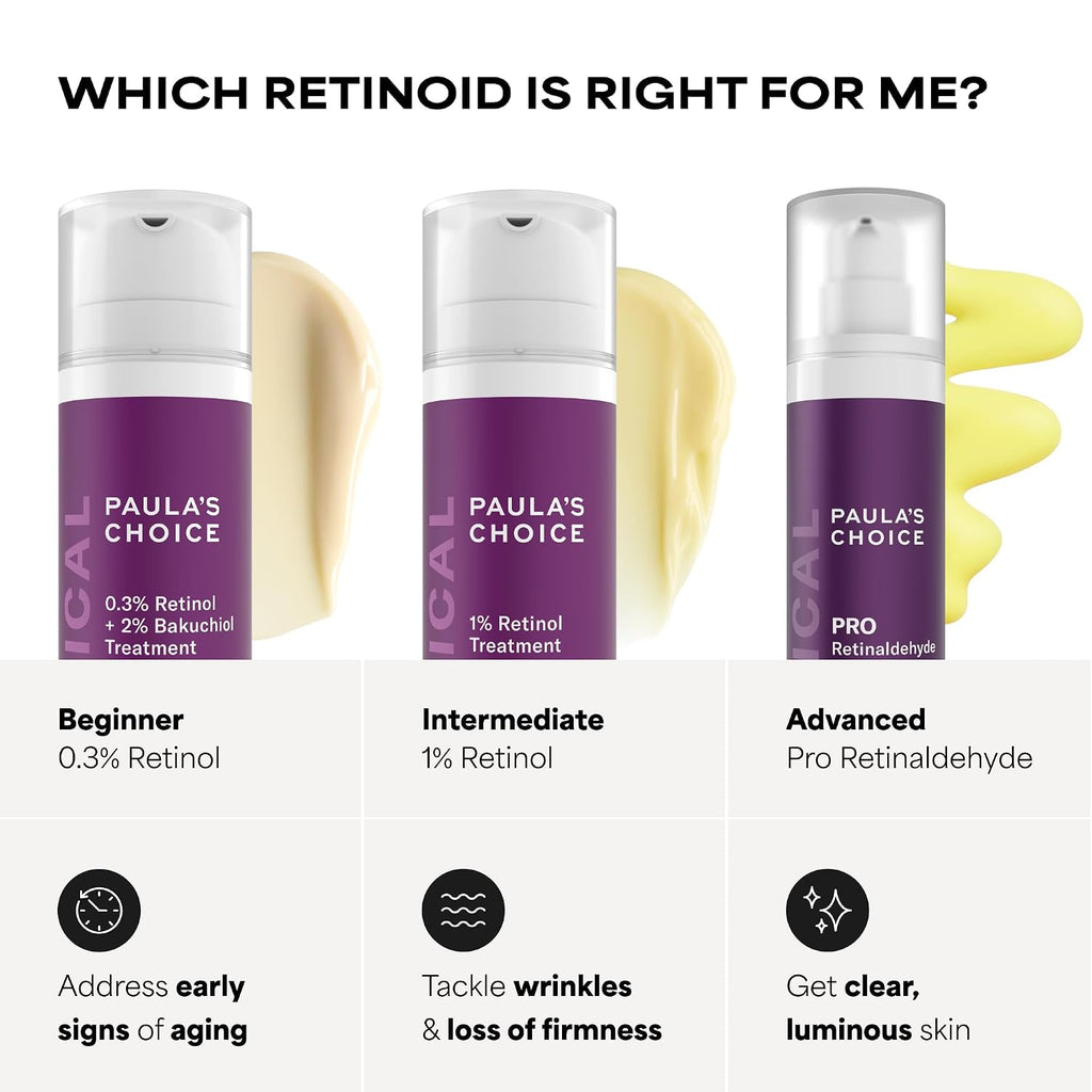 Paula's Choice CLINICAL 0.3% Retinol + 2% Bakuchiol Face Serum, 1 Fl Oz | Anti-Aging Serum with Ceramides, Hyaluronic Acid, Vitamin C & E for Deep Wrinkles & Fine Lines, Fragrance-Free