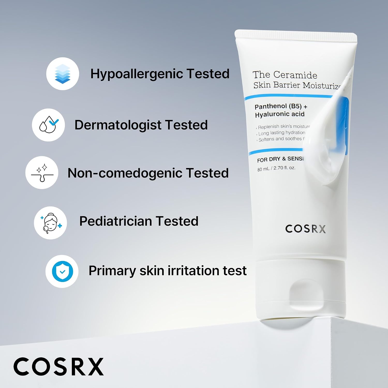 COSRX 7X Ceramide Moisturizer for Face, Barrier Repair Face Cream, 2.7oz | Family Face Moisturizer for Dry & Sensitive Skin, Korean Face Moisturizer, Korean Skin Care