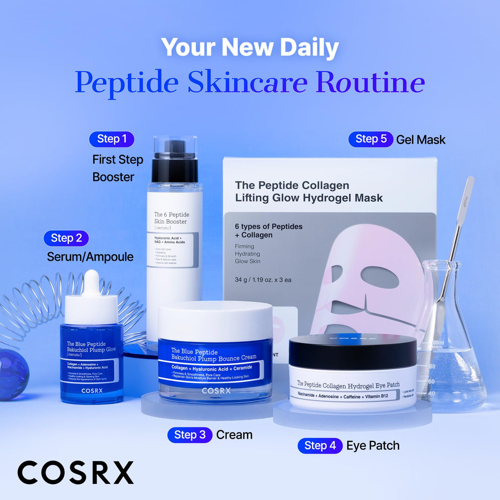 COSRX 6X Peptide Collagen Skin Booster Toner Serum for Dull Skin, 5.07 oz | Preps Skin with Copper Peptides, GHK-Cu for Uneven Skin Texture, Skin Renewal Boosting Facial Essence, Korean Skin Care
