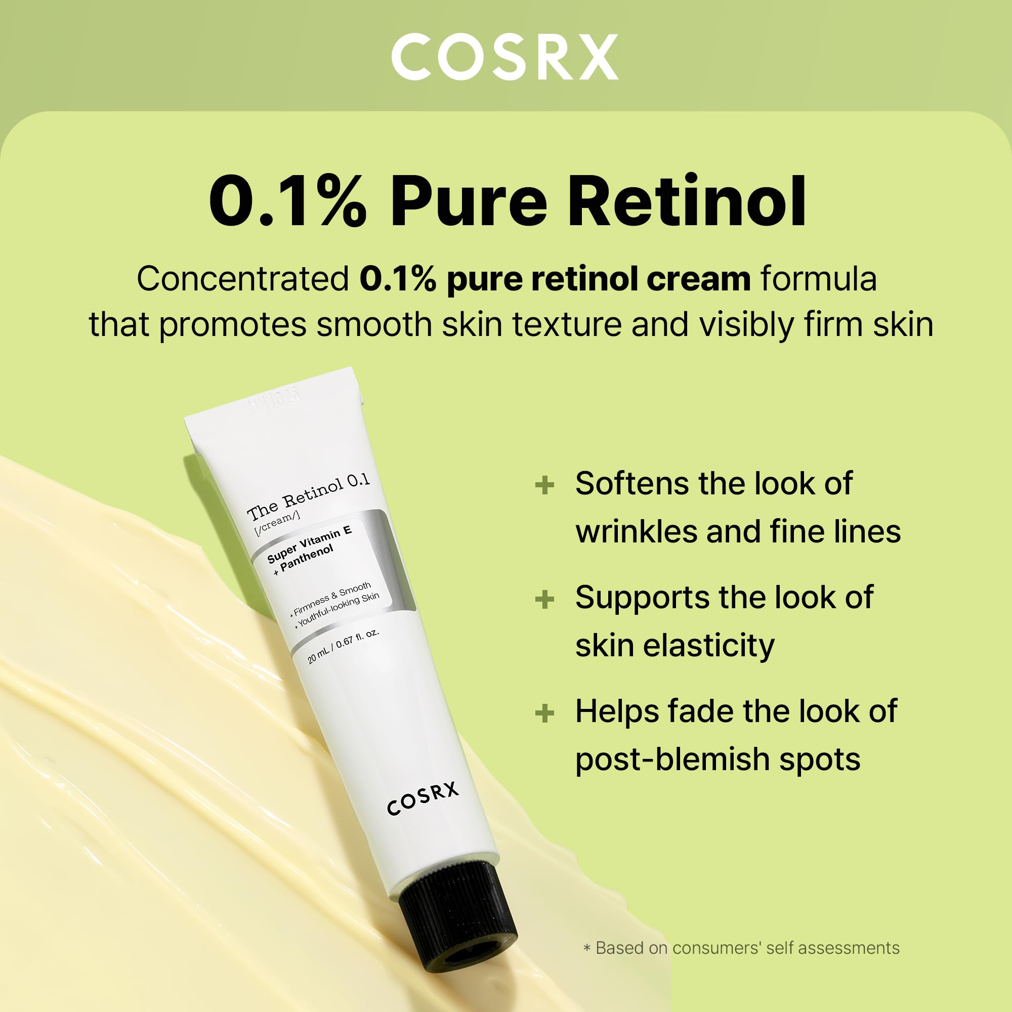 COSRX Retinol 0.1% Cream, Anti-Aging Eye & Neck Cream (0.67 fl.oz)