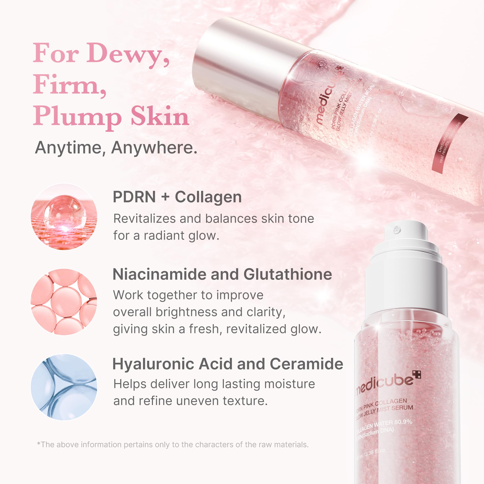 medicube Jelly Mist Serum with Pink PDRN Collagen, 2.02 fl.oz
