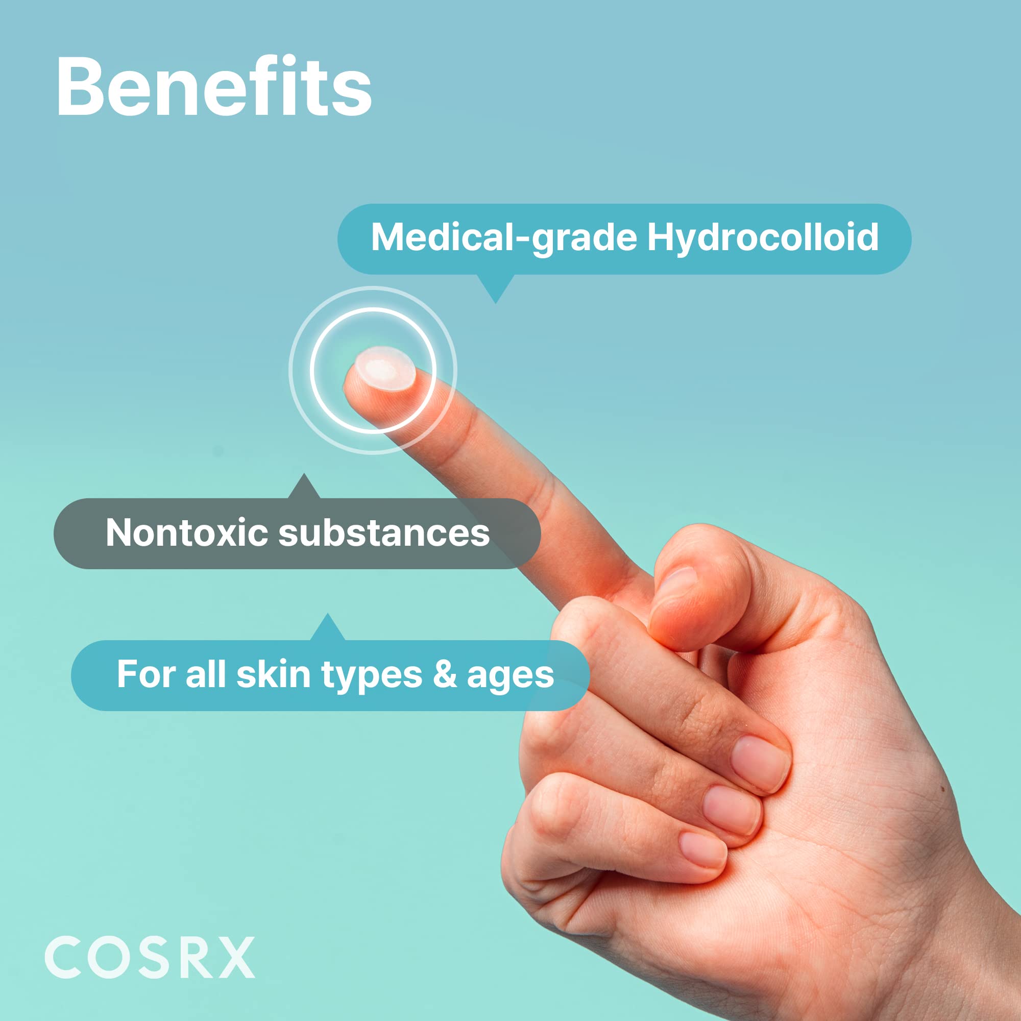 COSRX Acne Pimple Patches Absorbing Hydrocolloid Spot, 3 Size (72 Count) | Pimple Stickers for Blemishes and Zits Cover, Absorbs Zits & Blemish, Spot Stickers for Face and Body, Korean Skin Care