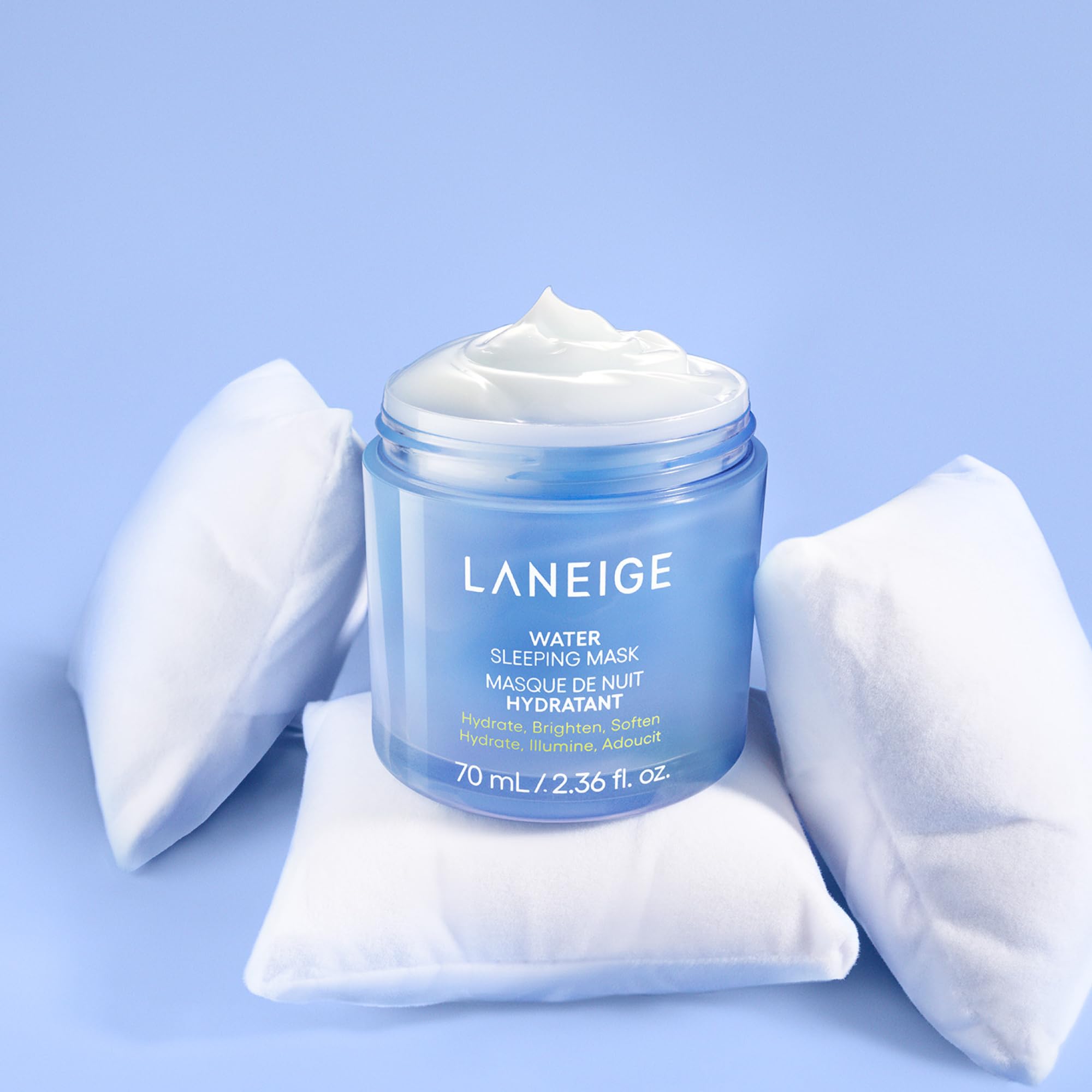 LANEIGE Water Sleeping Mask: Hydrating Korean Overnight Face Mask with Hyaluronic Acid Blend & Niacinamide, for Deep Hydration, Glowing Skin & Barrier Support | Korean Skin Care