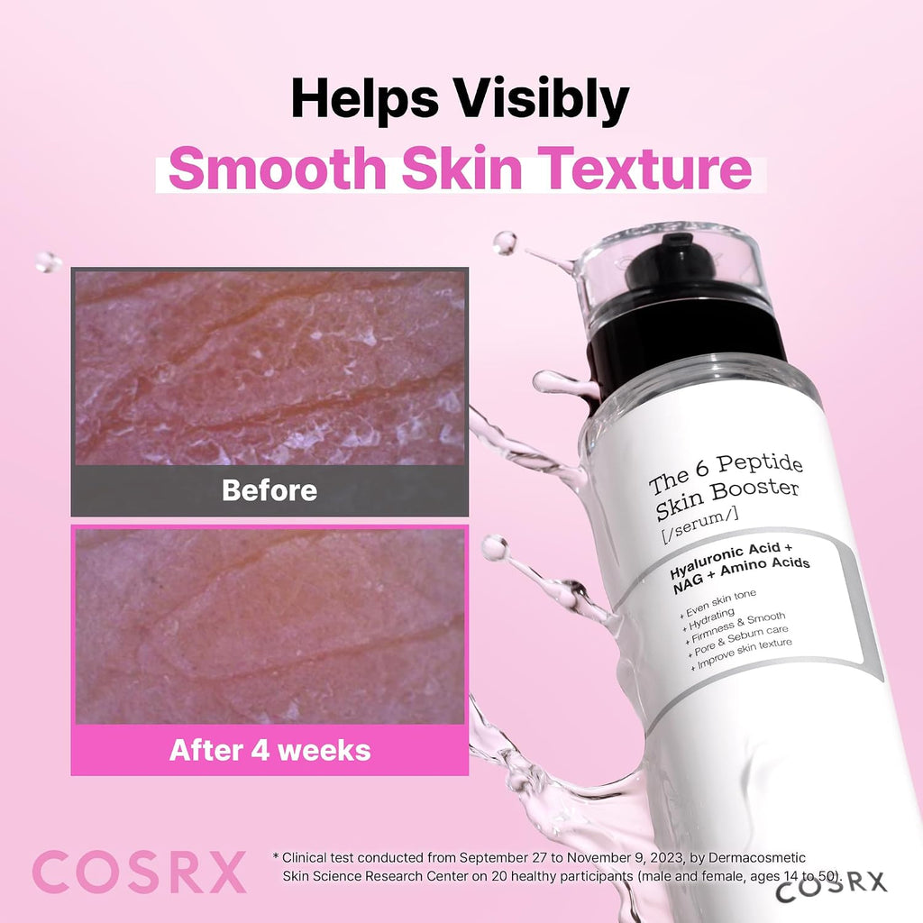 COSRX 6X Peptide Collagen Skin Booster Toner Serum for Dull Skin, 5.07 oz | Preps Skin with Copper Peptides, GHK-Cu for Uneven Skin Texture, Skin Renewal Boosting Facial Essence, Korean Skin Care