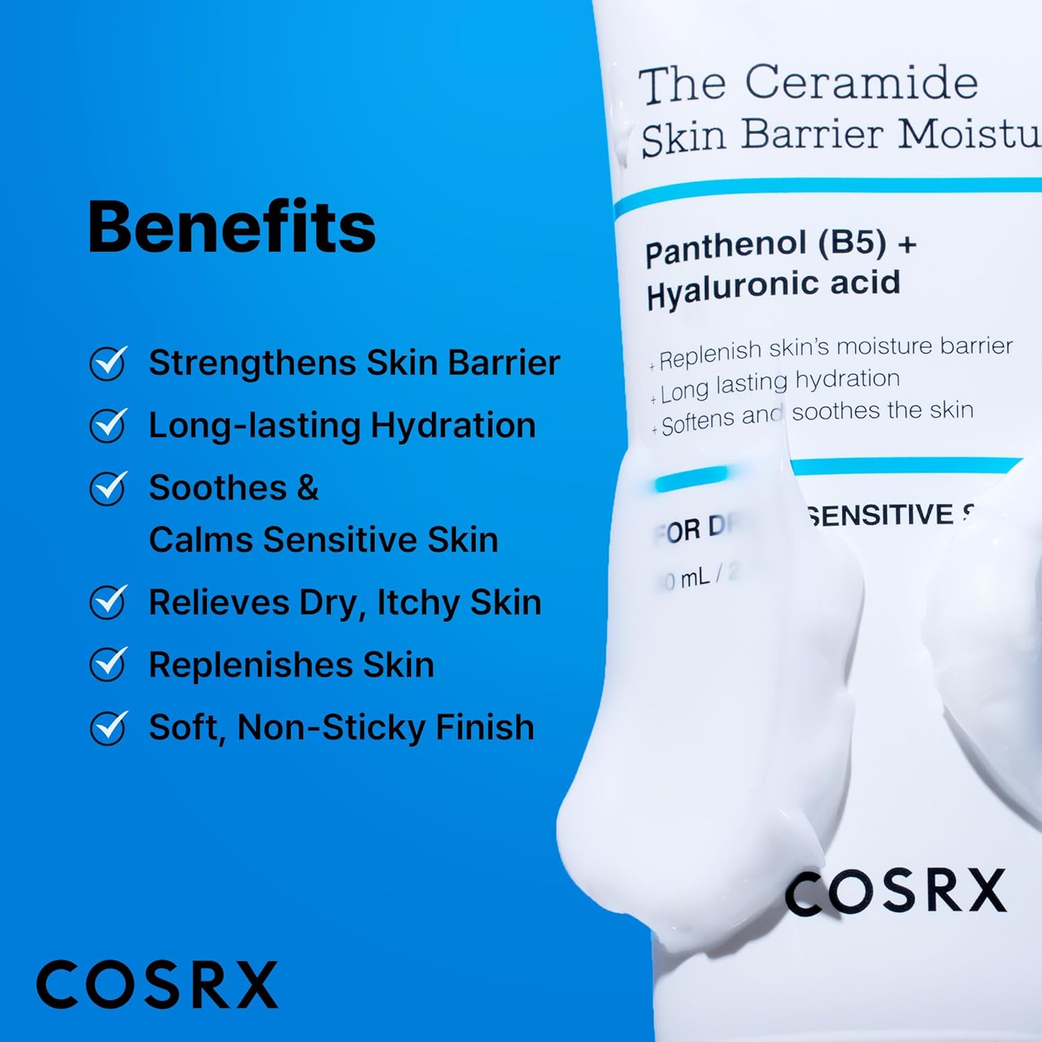 COSRX 7X Ceramide Moisturizer for Face, Barrier Repair Face Cream, 2.7oz | Family Face Moisturizer for Dry & Sensitive Skin, Korean Face Moisturizer, Korean Skin Care
