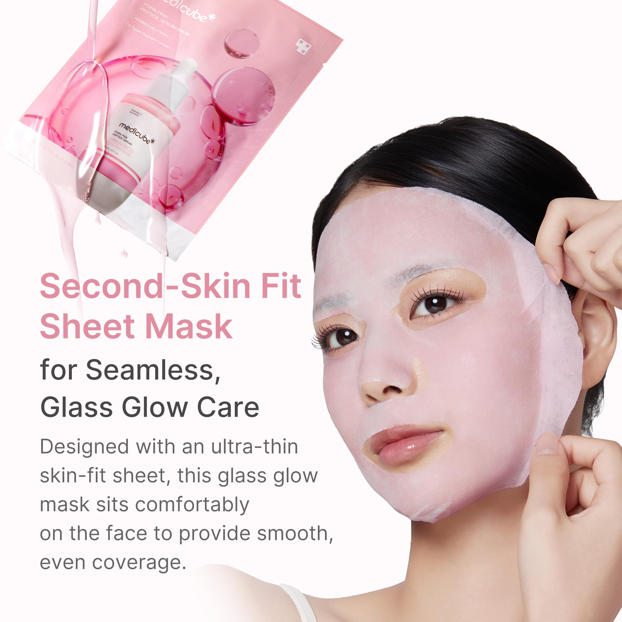 medicube PDRN Pink Peptide Ampoule Sheet Mask 10EA