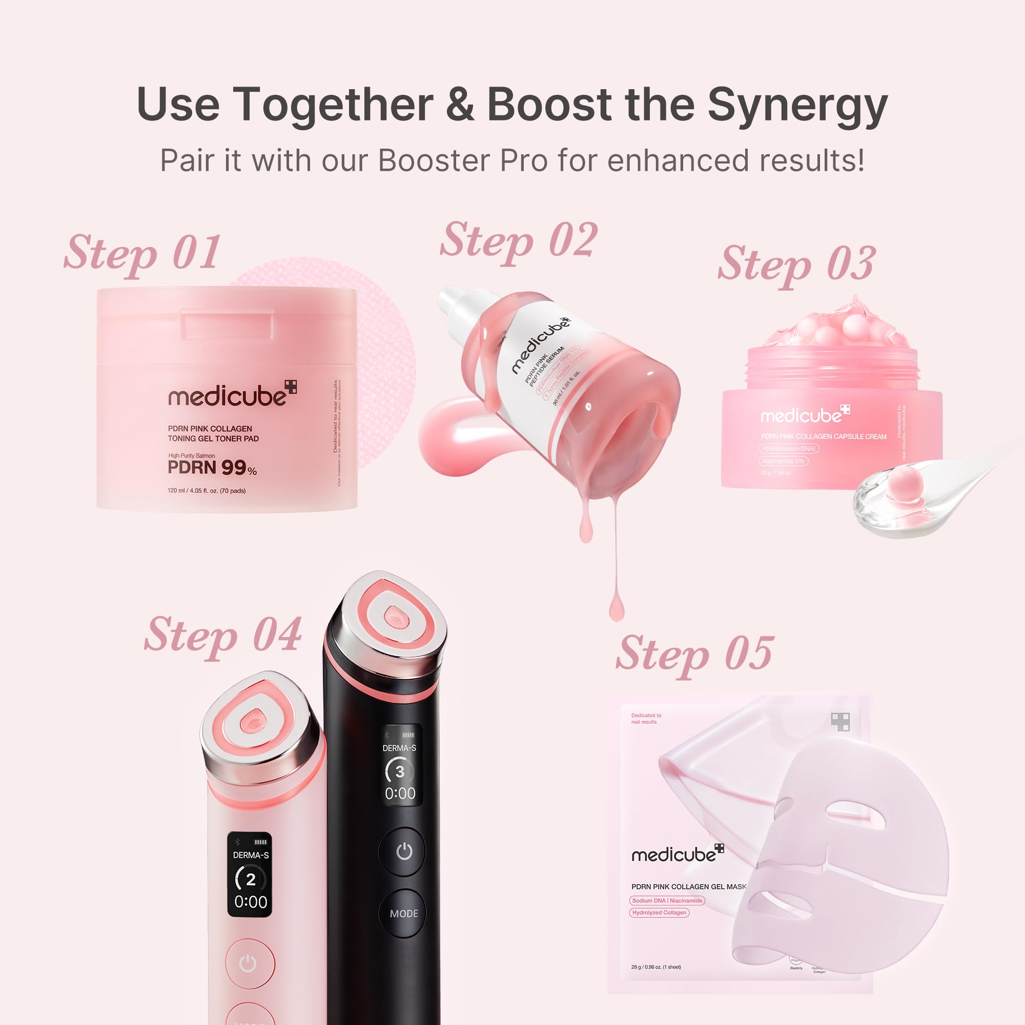 medicube PDRN Pink Peptide Serum with Rose PDRN