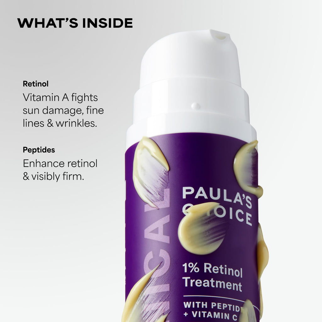 Paula's Choice CLINICAL 1% Retinol Face Treatment with Peptides, 1 Fl Oz