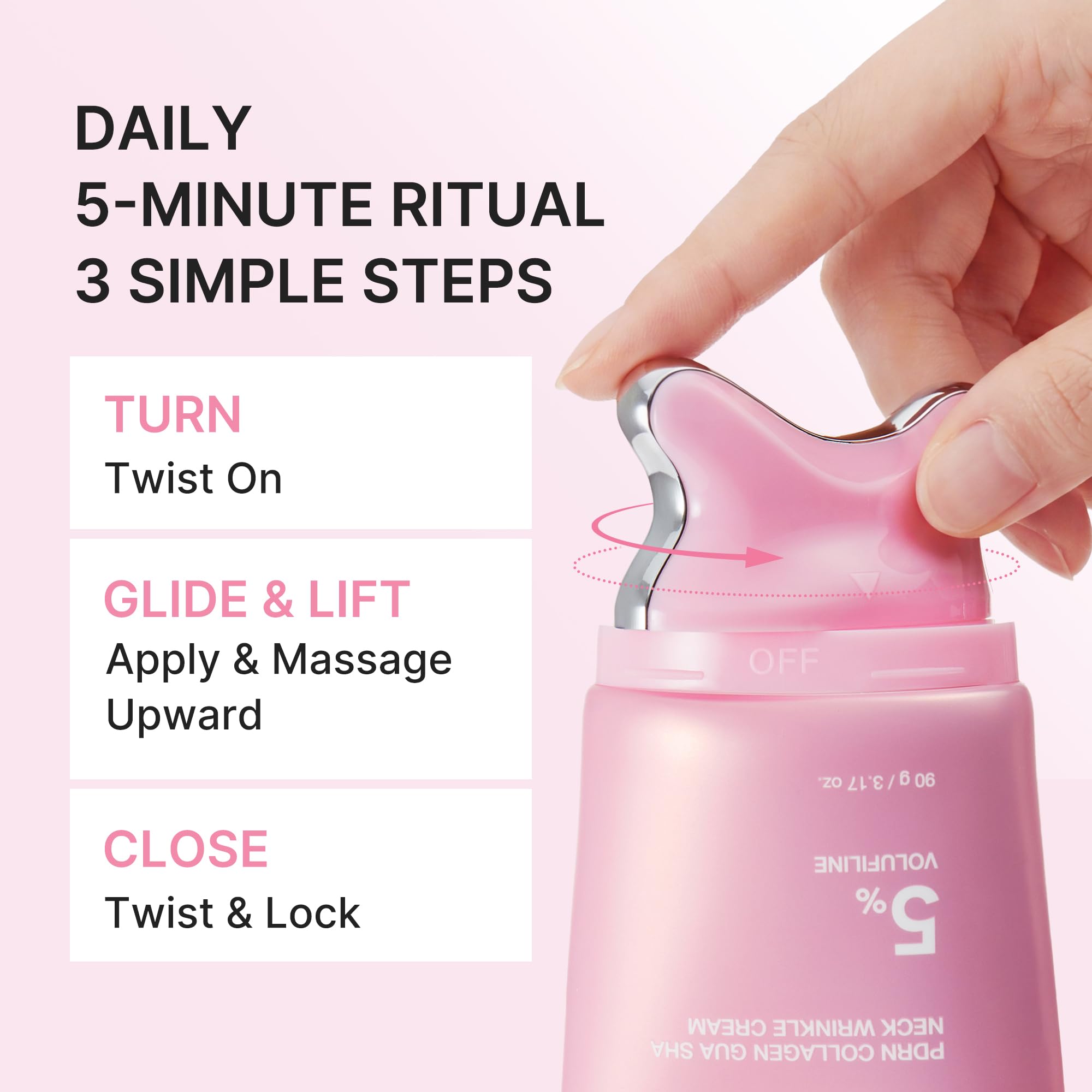 medicube PDRN Collagen Gua Sha Neck Wrinkle Cream - Firming, Contour Care