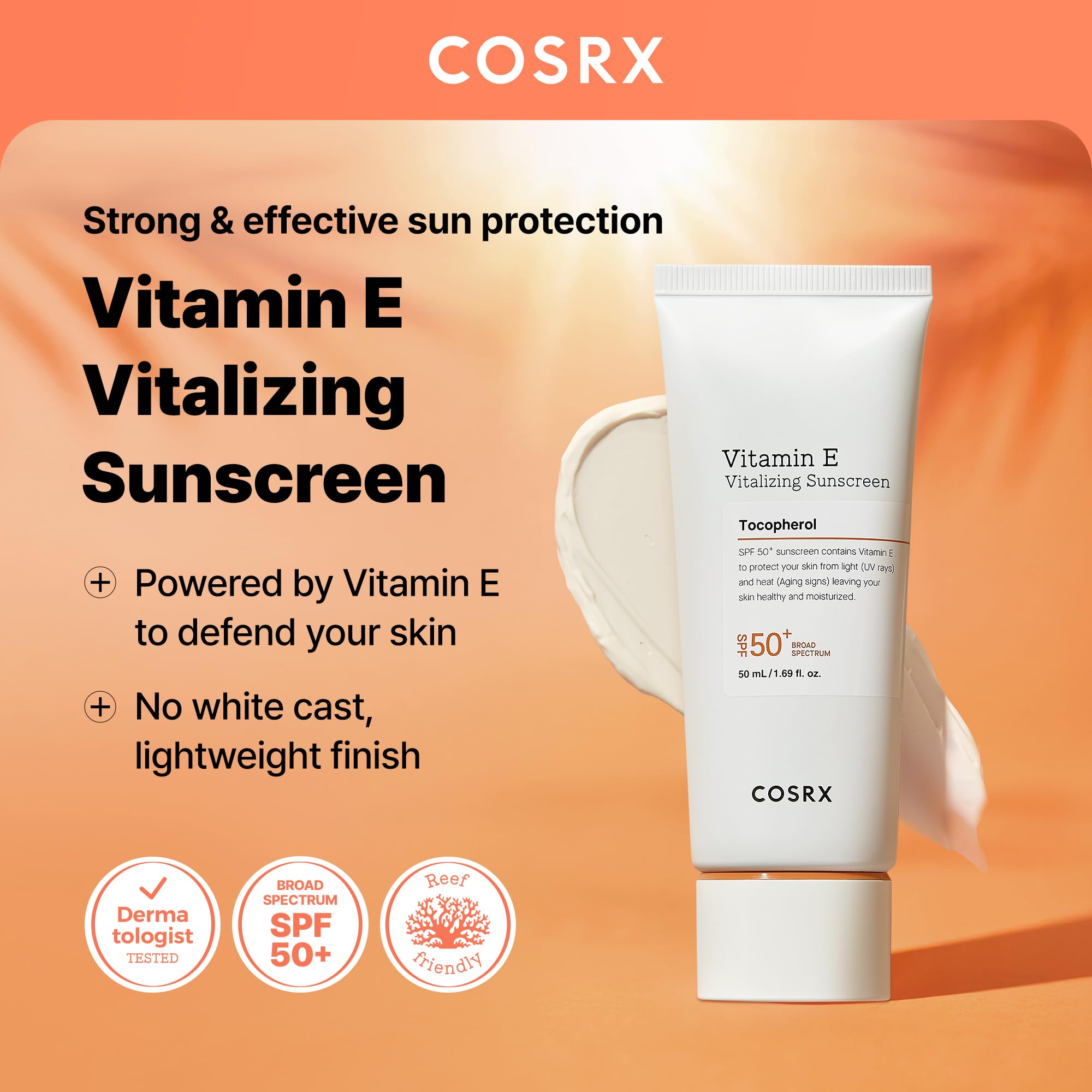 COSRX Airy-Light Clear Sunscreen Stick with Vitamin E&C, SPF 50, 0.67 oz | Korean Suncreen Stick Suncare Sunblock, Lightweight, No White Cast, Water resistant, Oil Control Matte Sunscreen for Face