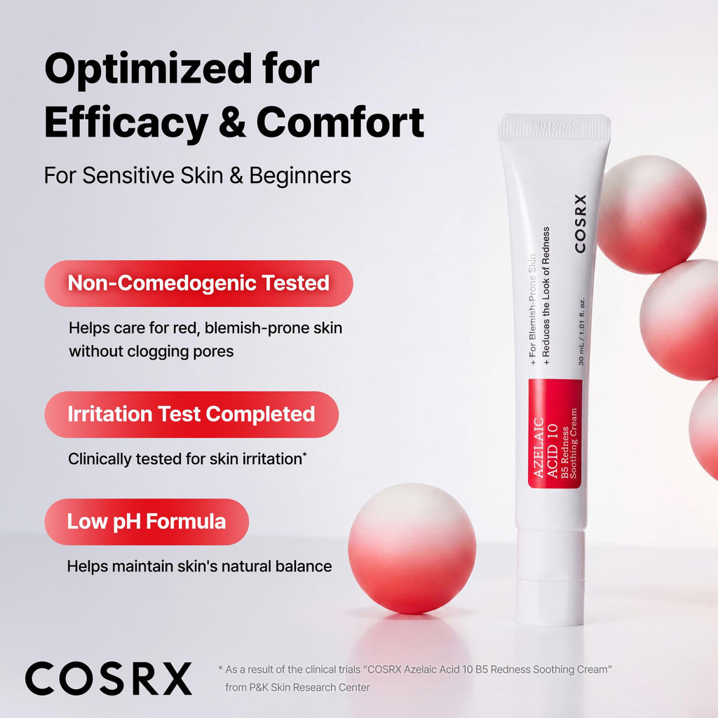 COSRX Azelaic Acid 10 B5 Redness Soothing Cream Gel, 1.01 fl oz.