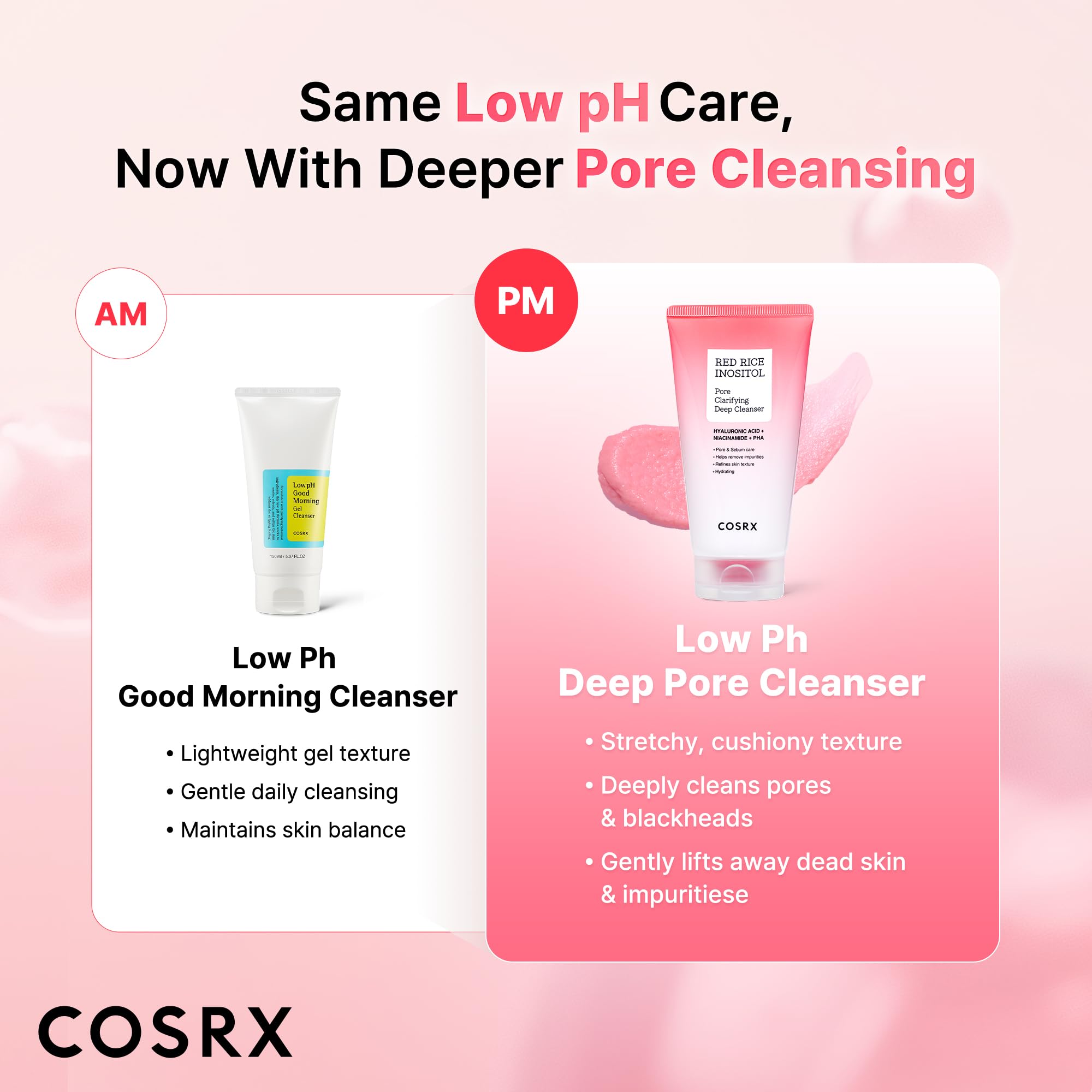 COSRX Low pH Pore Deep Cleanser, Gentle Blackheads Remover, 5.07 fl.oz