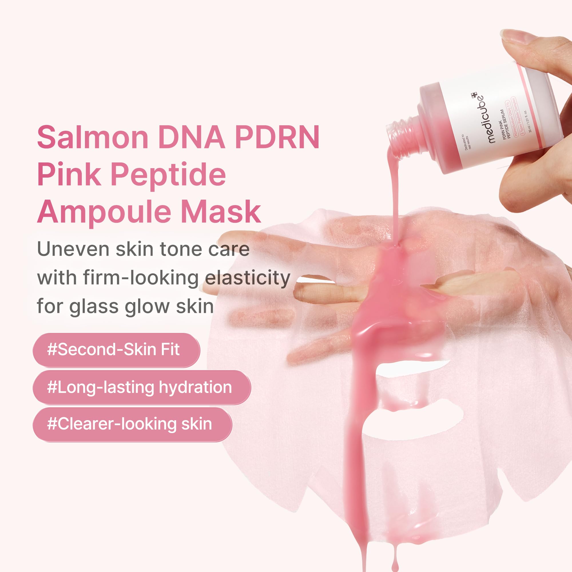 medicube PDRN Pink Peptide Ampoule Sheet Mask 10EA