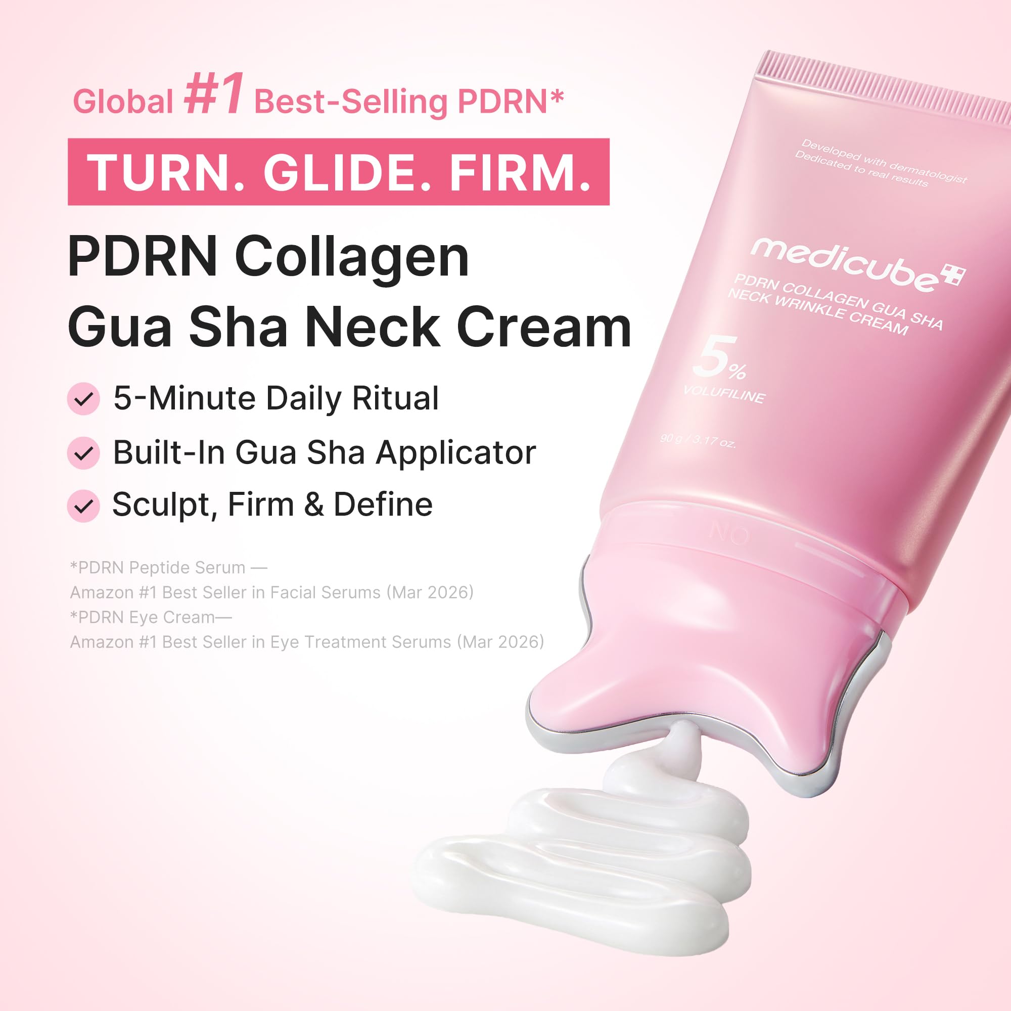 medicube PDRN Face & Neck Firming Duo: Gua Sha Cream and Capsule Cream