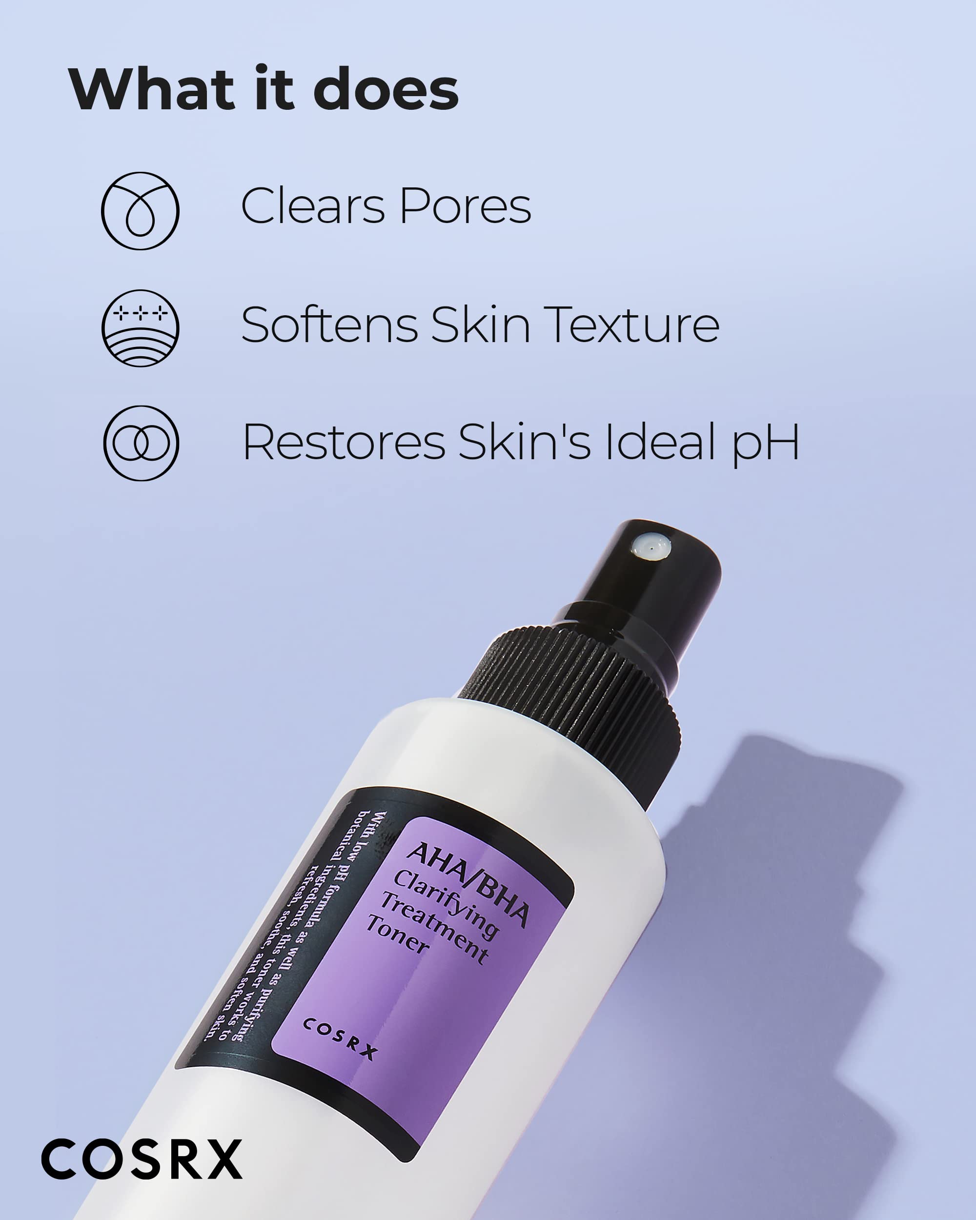 COSRX AHA/BHA Treatment Toner for Whiteheads & Clogged Pores, 5.07 fl.oz