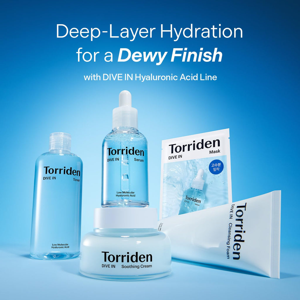 Torriden DIVE IN Hyaluronic Acid Soothing Cream 100ml (3.38 fl. oz) | Revitalizing Facial Moisturizer for Sensitive and Dry Skin | Hyaluronic Acid, Panthenol, Allantoin