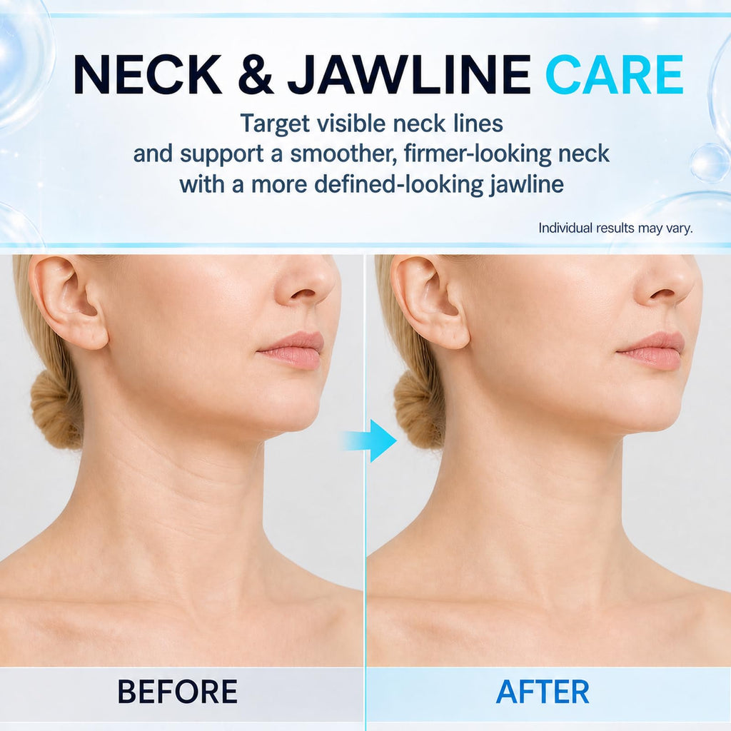 OGANA CELL PDRN Neck Cream For Lifting & Firming,Gua Sha Cream With Neck Massager For Contour Care Including Jawline & Neck, Extra Large Size For Long-Term Use With Korean Skincare 4.05 fl.oz