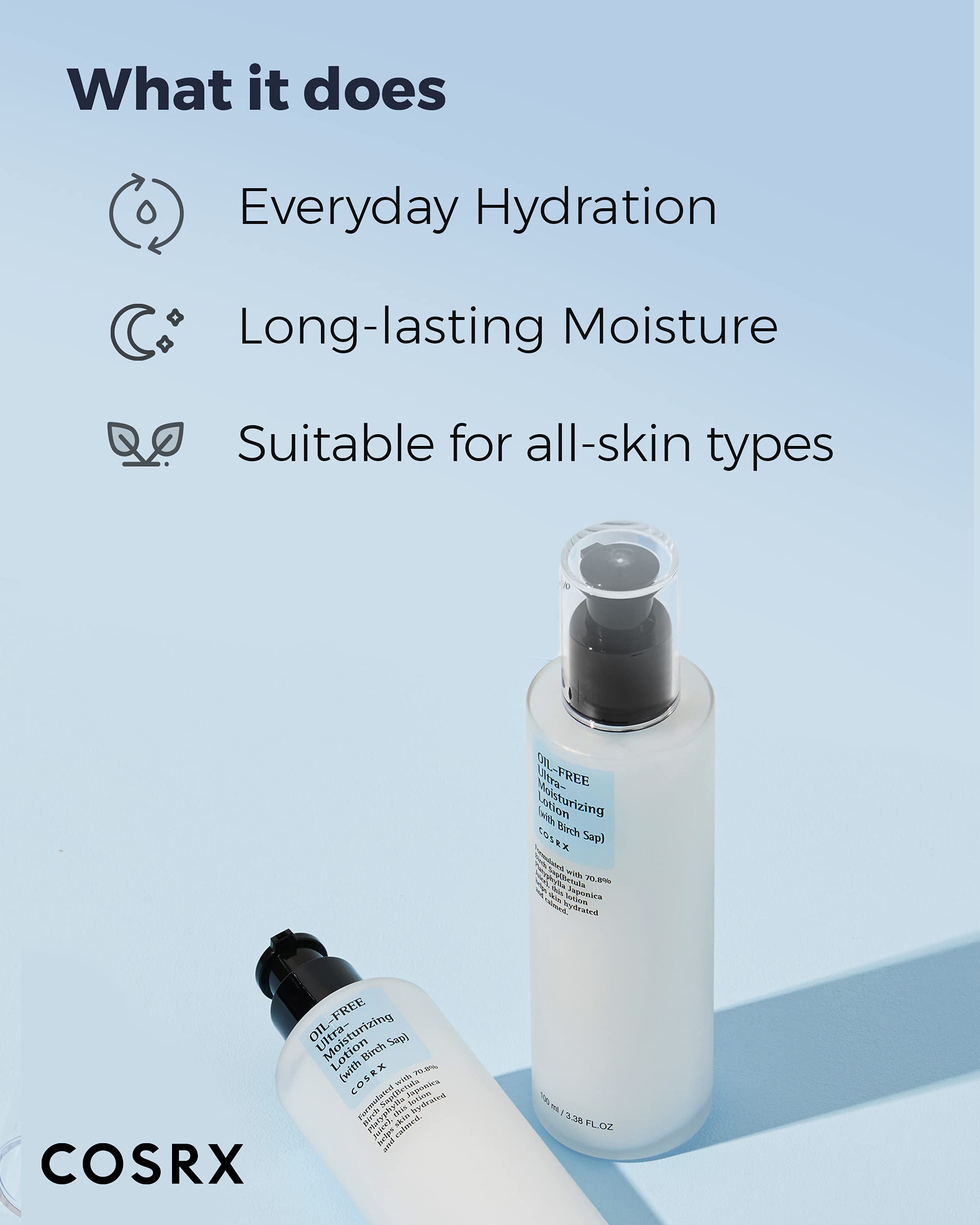 COSRX Oil-Free Revitalizing Duo - Oil Free Lotion with Birch Sap + Retinol 0.3% Cream