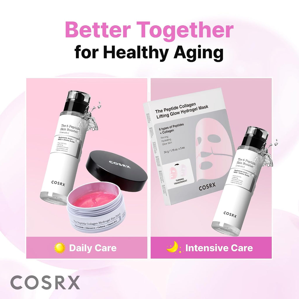 COSRX 6X Peptide Collagen Skin Booster Toner Serum for Dull Skin, 5.07 oz | Preps Skin with Copper Peptides, GHK-Cu for Uneven Skin Texture, Skin Renewal Boosting Facial Essence, Korean Skin Care
